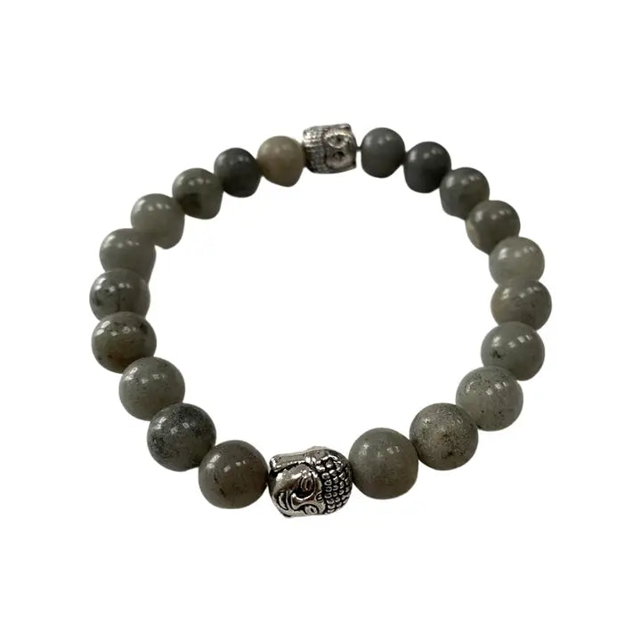 Grå Aventurin Buddha Armband