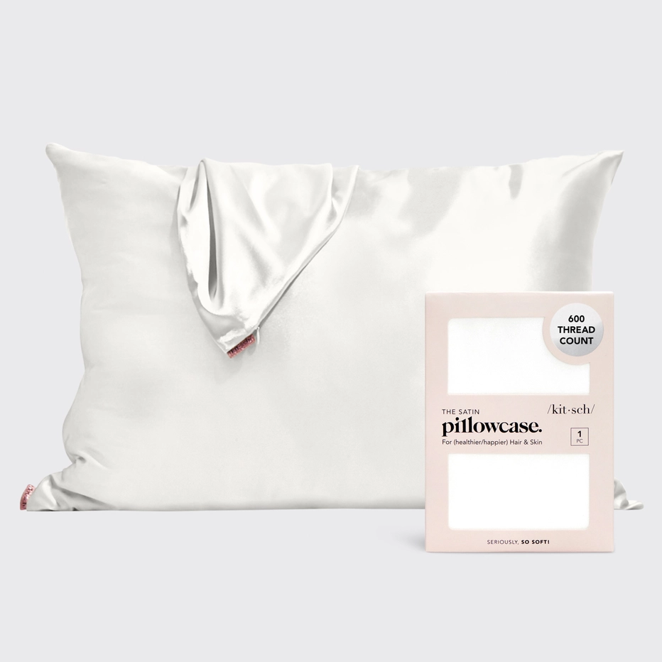 Kitsch The Satin Pillowcase Ivory