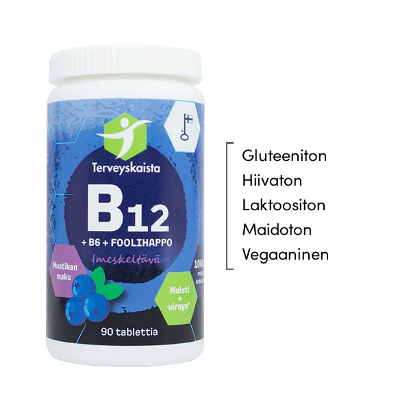 B12+B6+Folsyra 90st, sugtablett