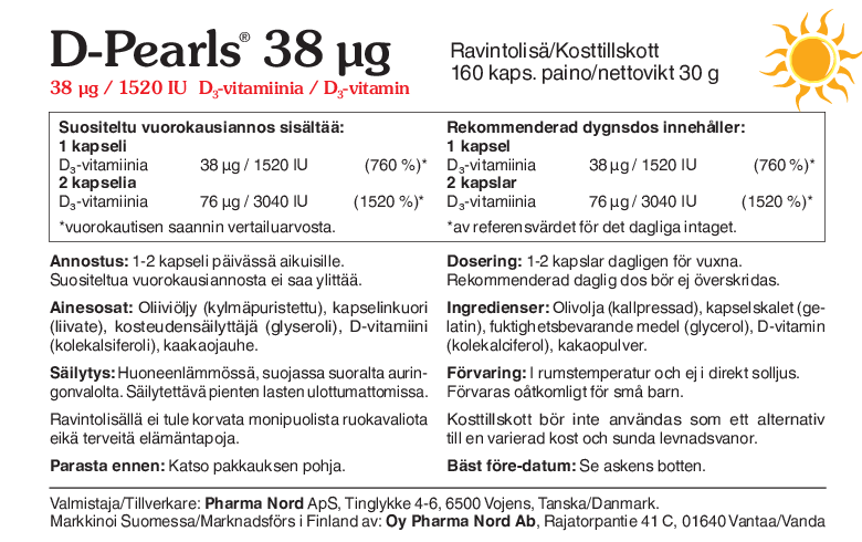 D-Pearls 38 µg 160kps.