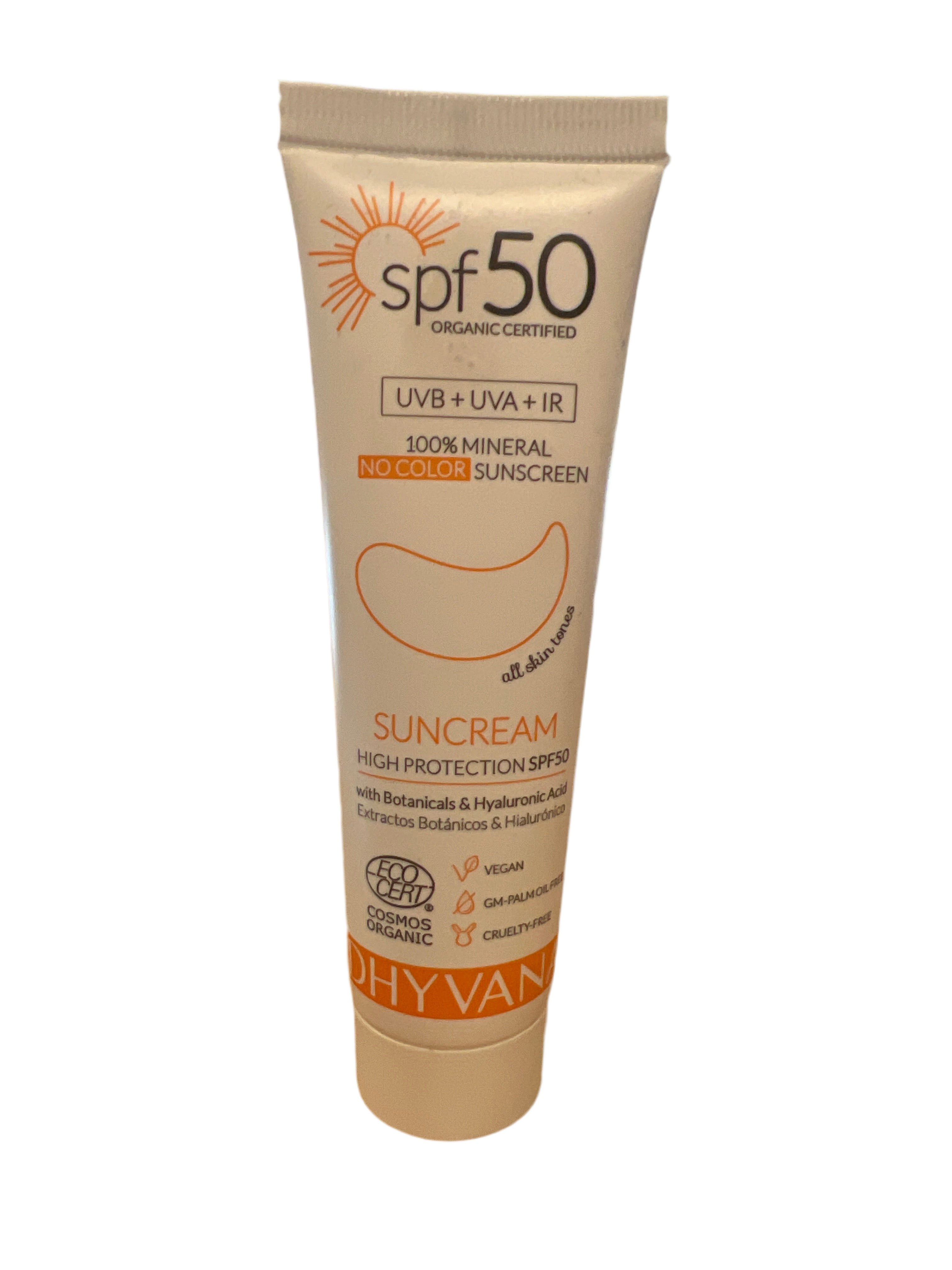 Dhyvana Solkräm för ansikte SPF50 50ml