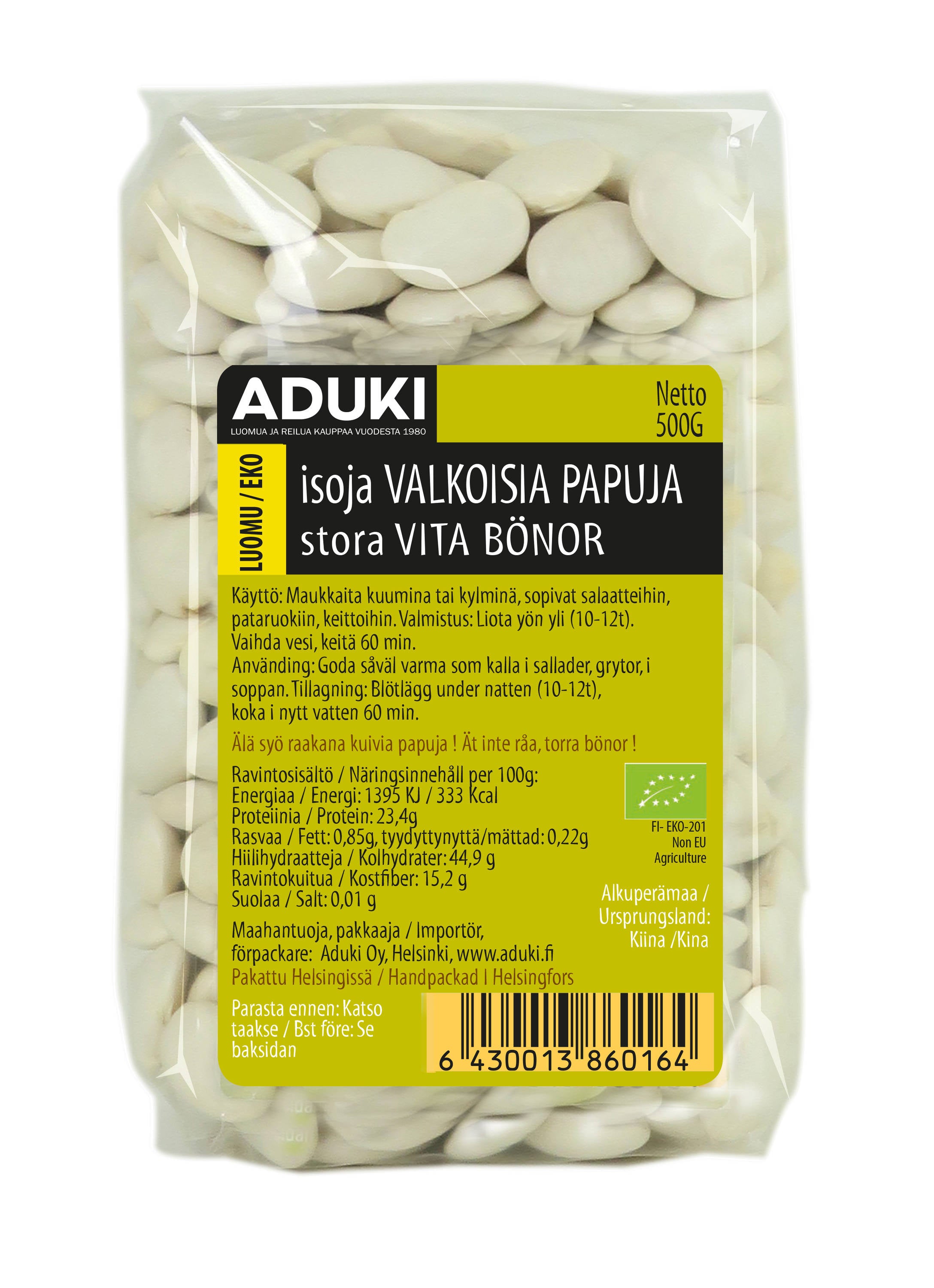 Ekologiska stora vita bönor 500g