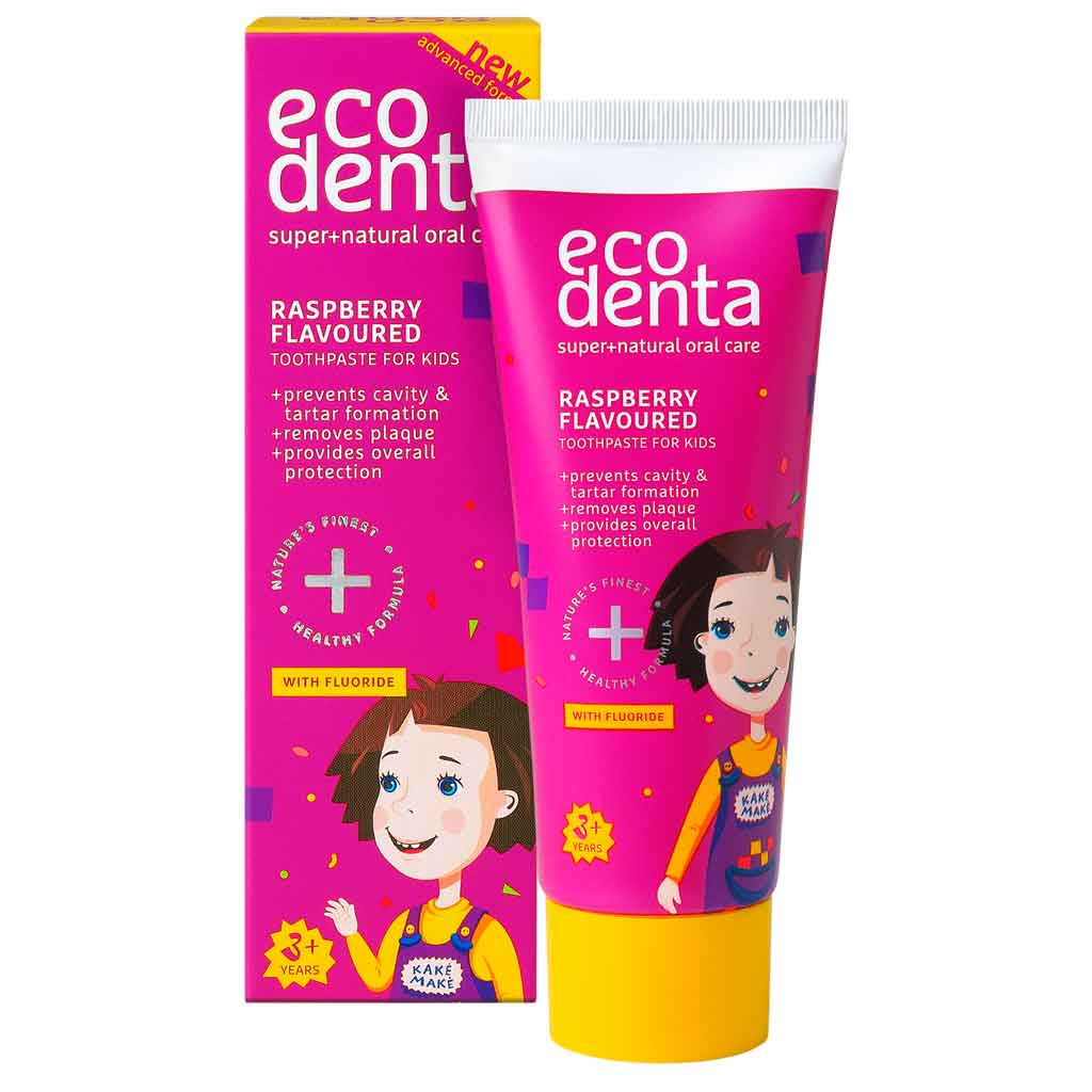 Ecodenta Raspberry flavoured toothpaste for kids