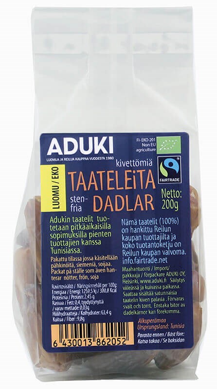Ekologiska dadlar 200g