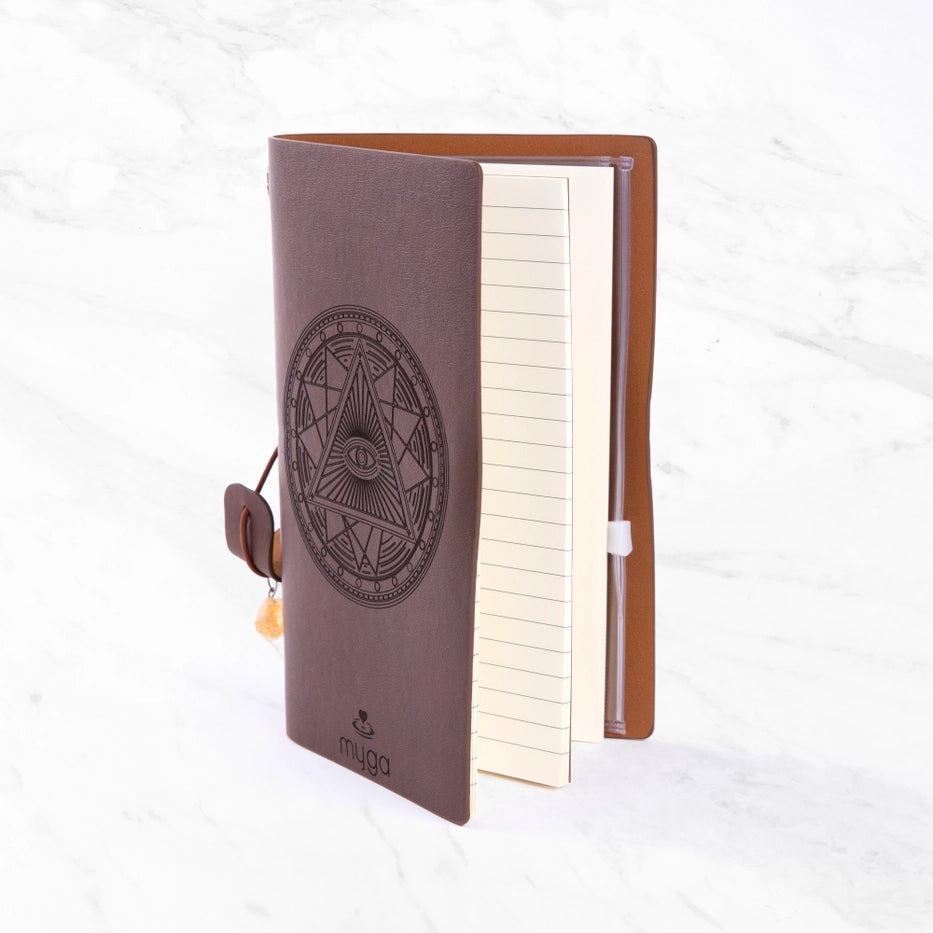 Muistikirja Tarot Eye, brown with Citrine