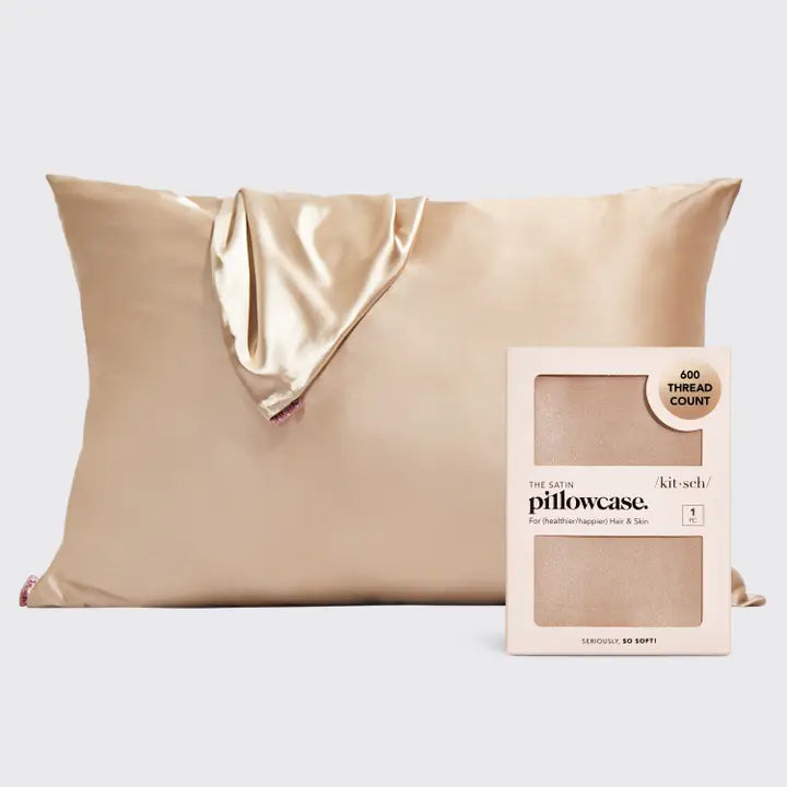Kitsch Satin The Satin Pillowcase - Champagne