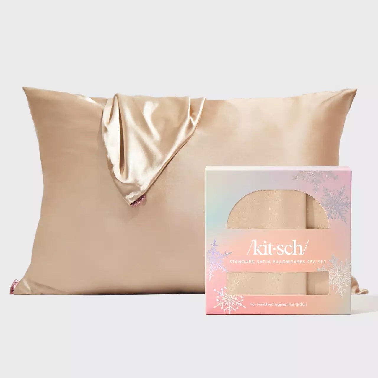 Kitsch The Satin Pillowcase 2pc - Champagne