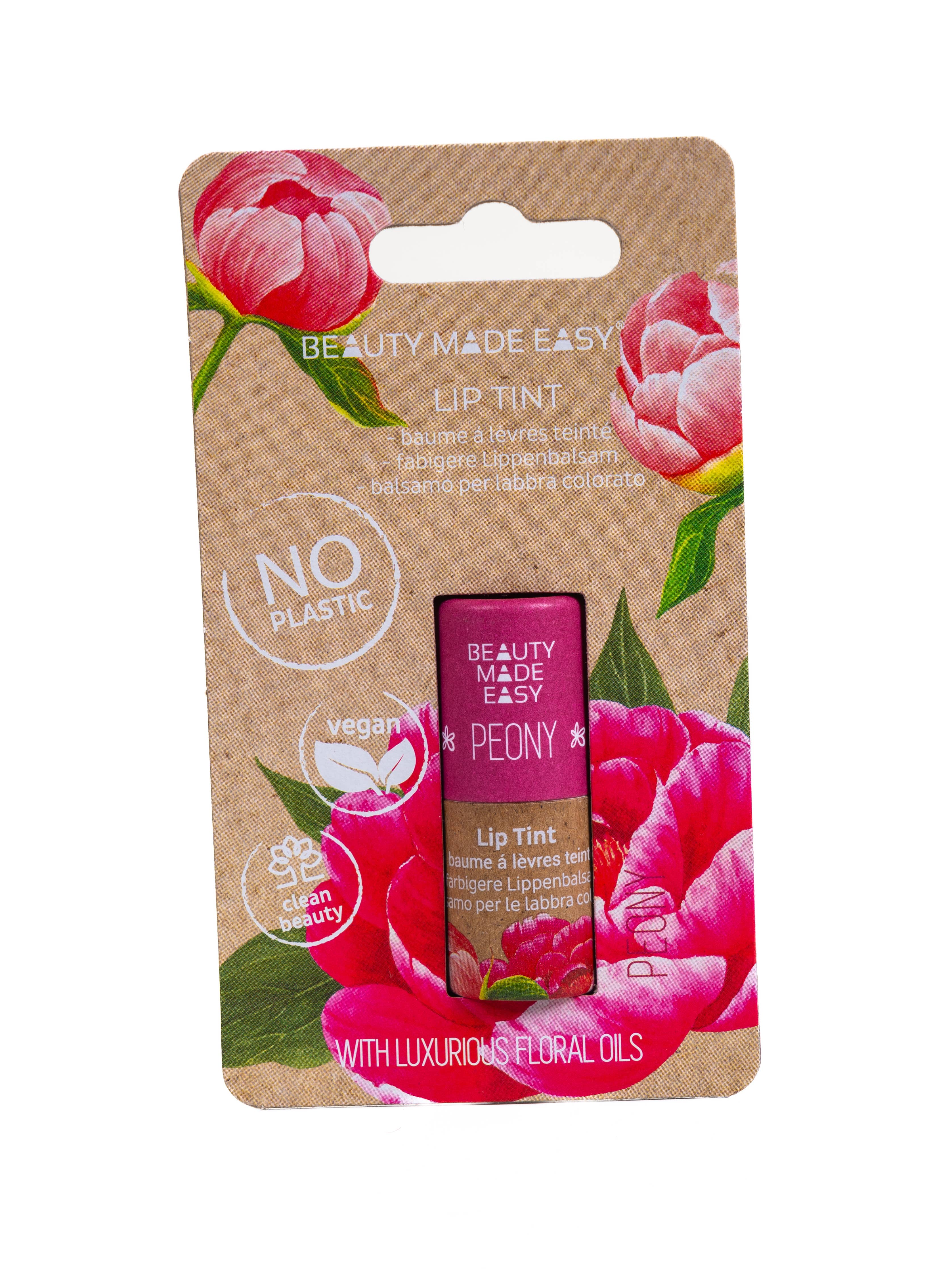 Vegansk tonad läppbalsam - PEONY