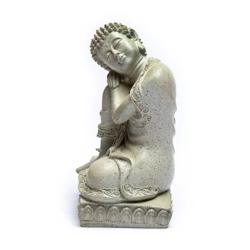 Buddha med ljushållare, grå