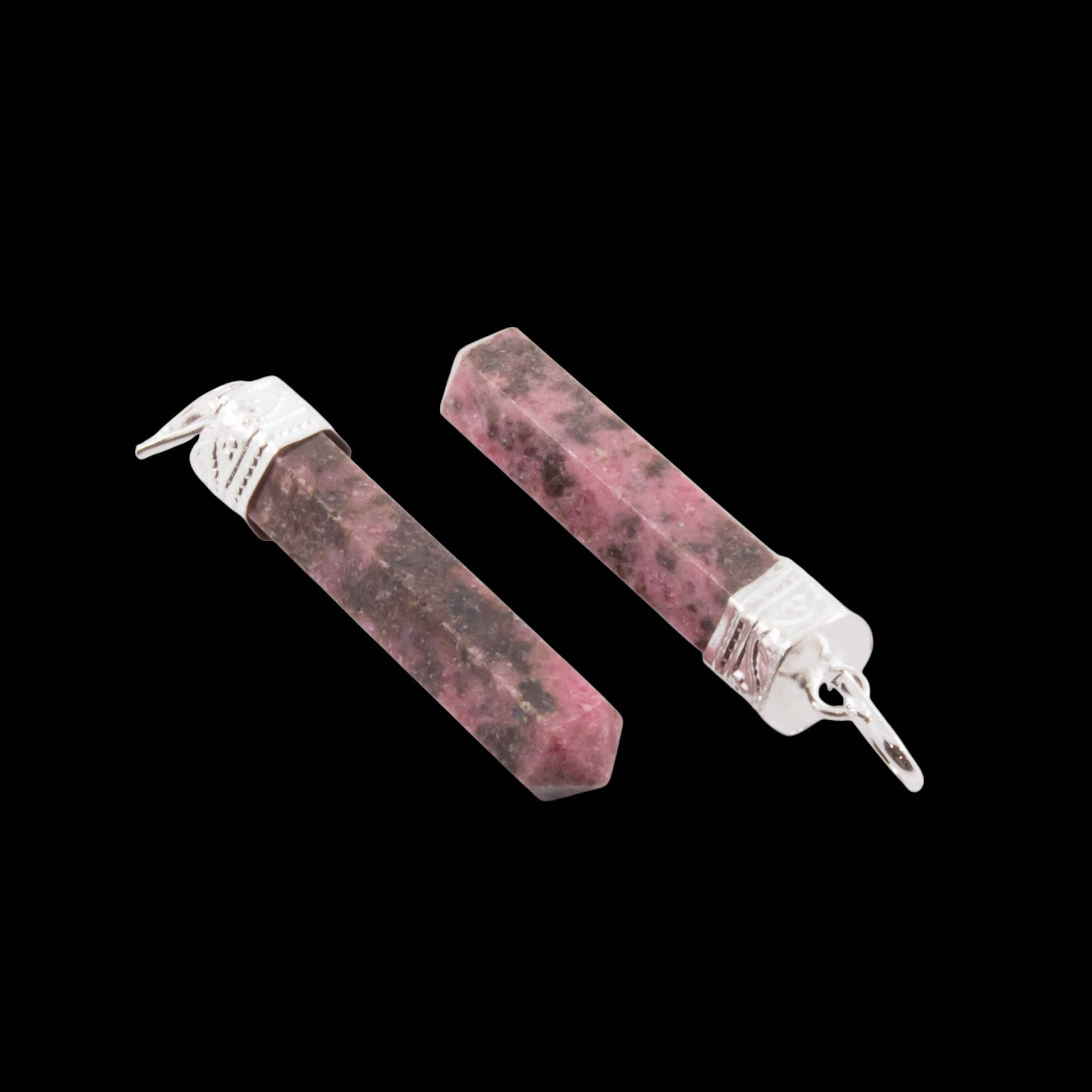 Gemstone Pencil Pendant Necklaces