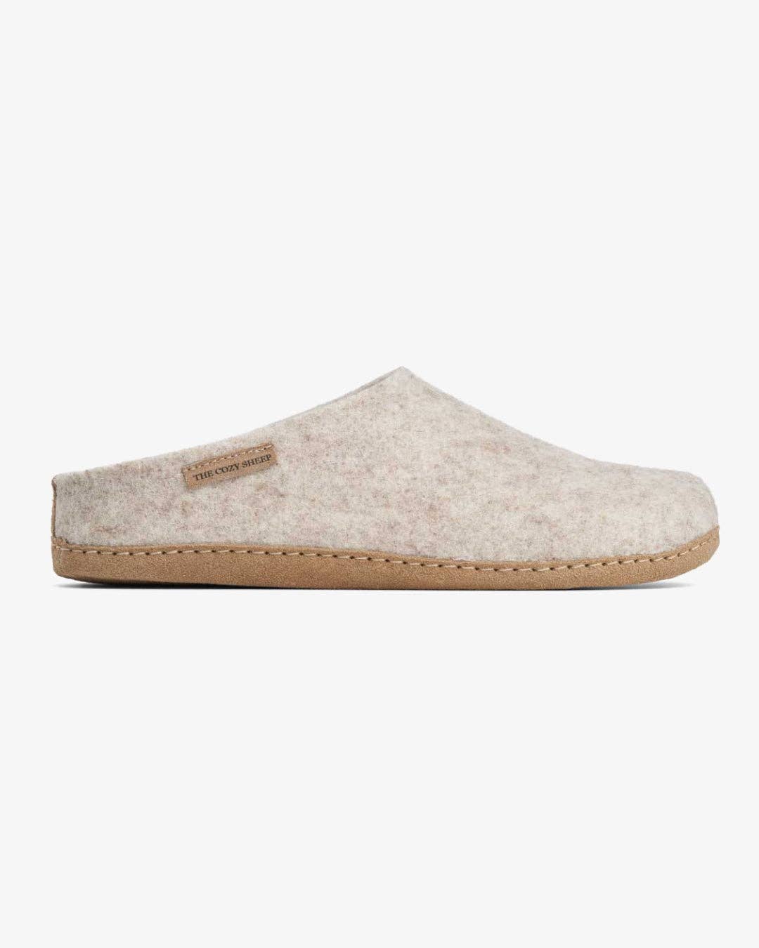 Ulltoffla - beige, lädersula