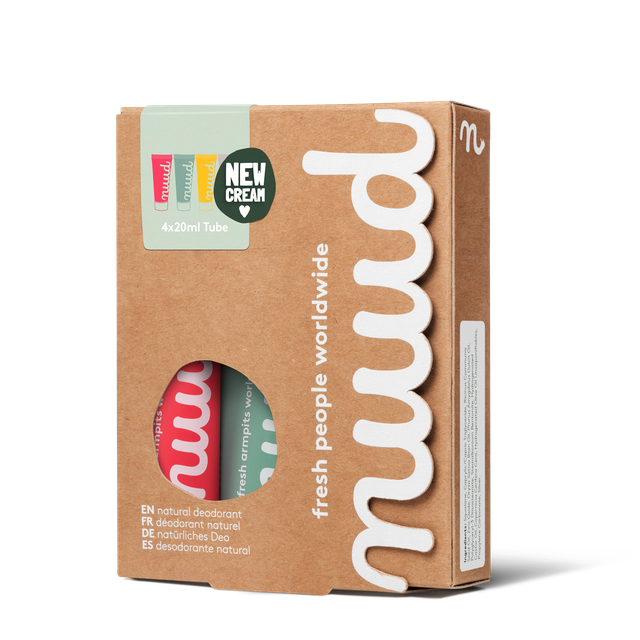 Nuud Vegan deodorant - Familjeförpackning | Ny Kräm 4x20ml