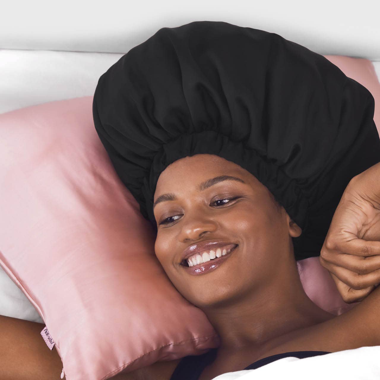 Satin Sleep XL Justerbar Mössa - Svart
