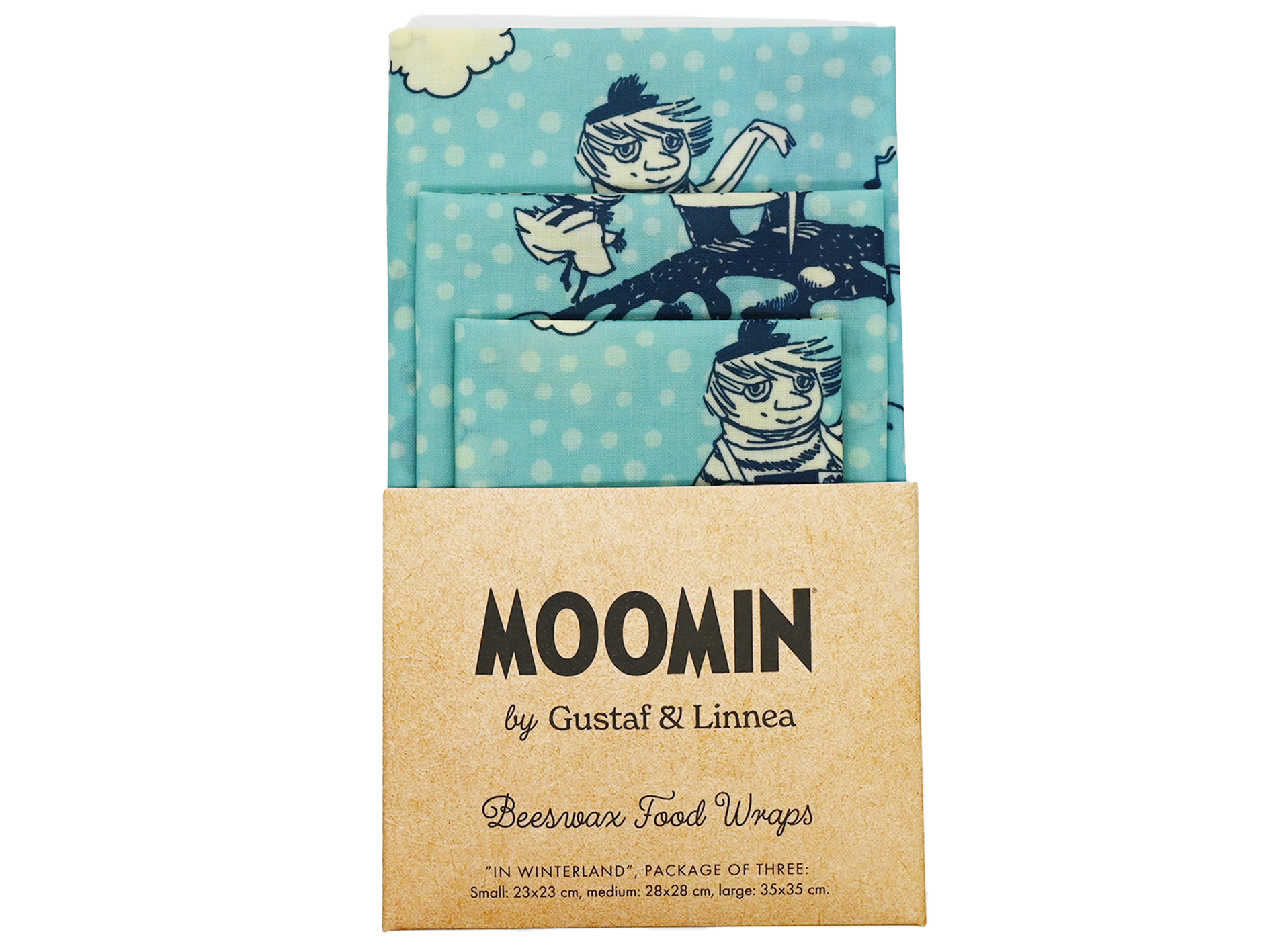 Moomin by G&L - Bivaxfolie "In Winterland" 3-pack
