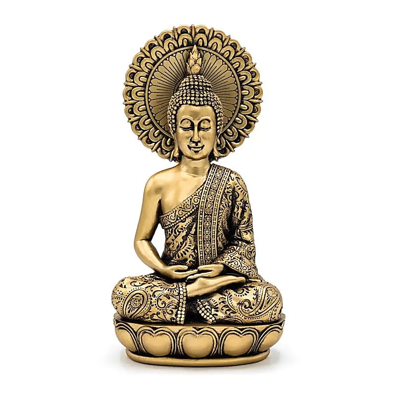 Buddha staty guld – meditation
