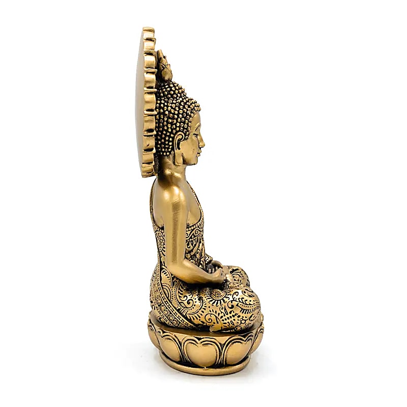 Buddha staty guld – meditation