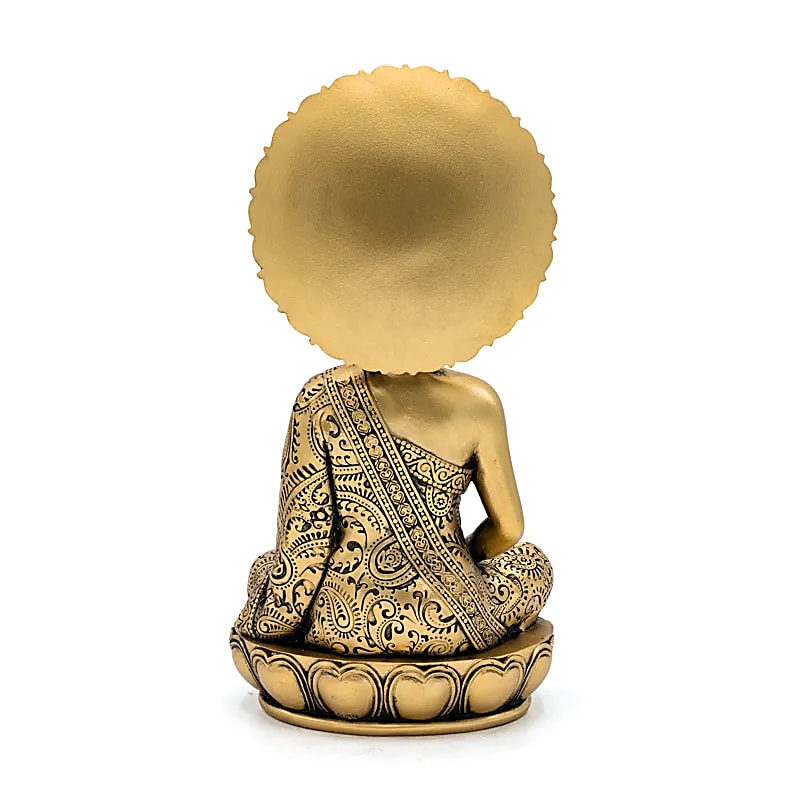 Buddha staty guld – meditation