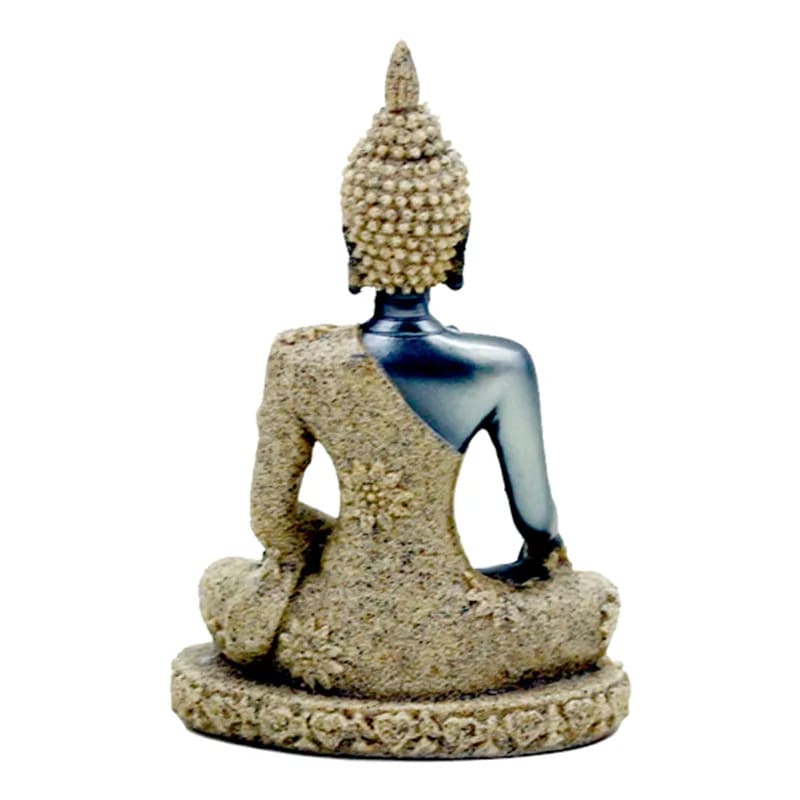 Buddha i silverfärg, 10 cm