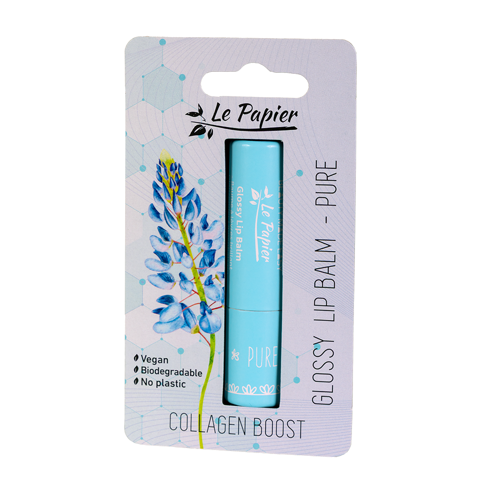Glossy Lip Balm with plant-based Collagen - PURE 