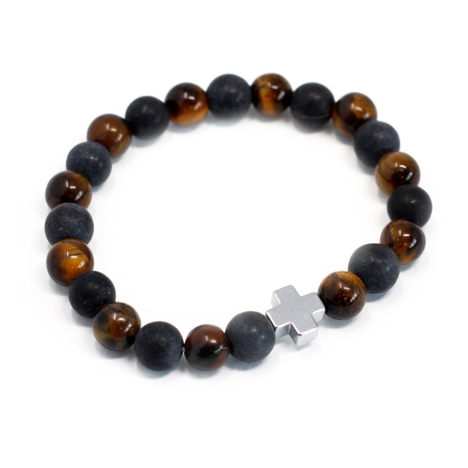 Friendship Bracelets - Power - Tiger Eye & Black Stone