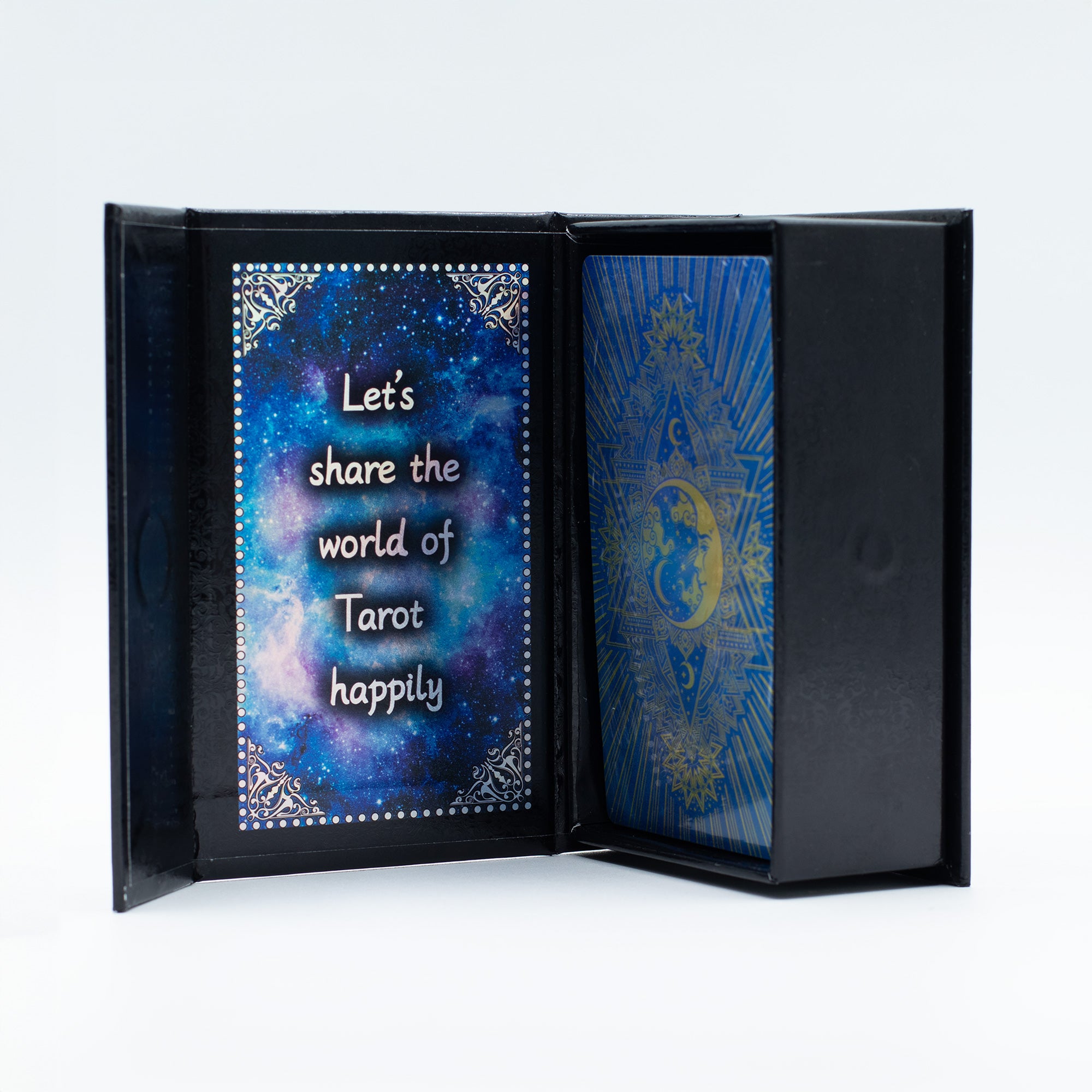 Blue Foil Tarot Set - Månskensansikte med häfte