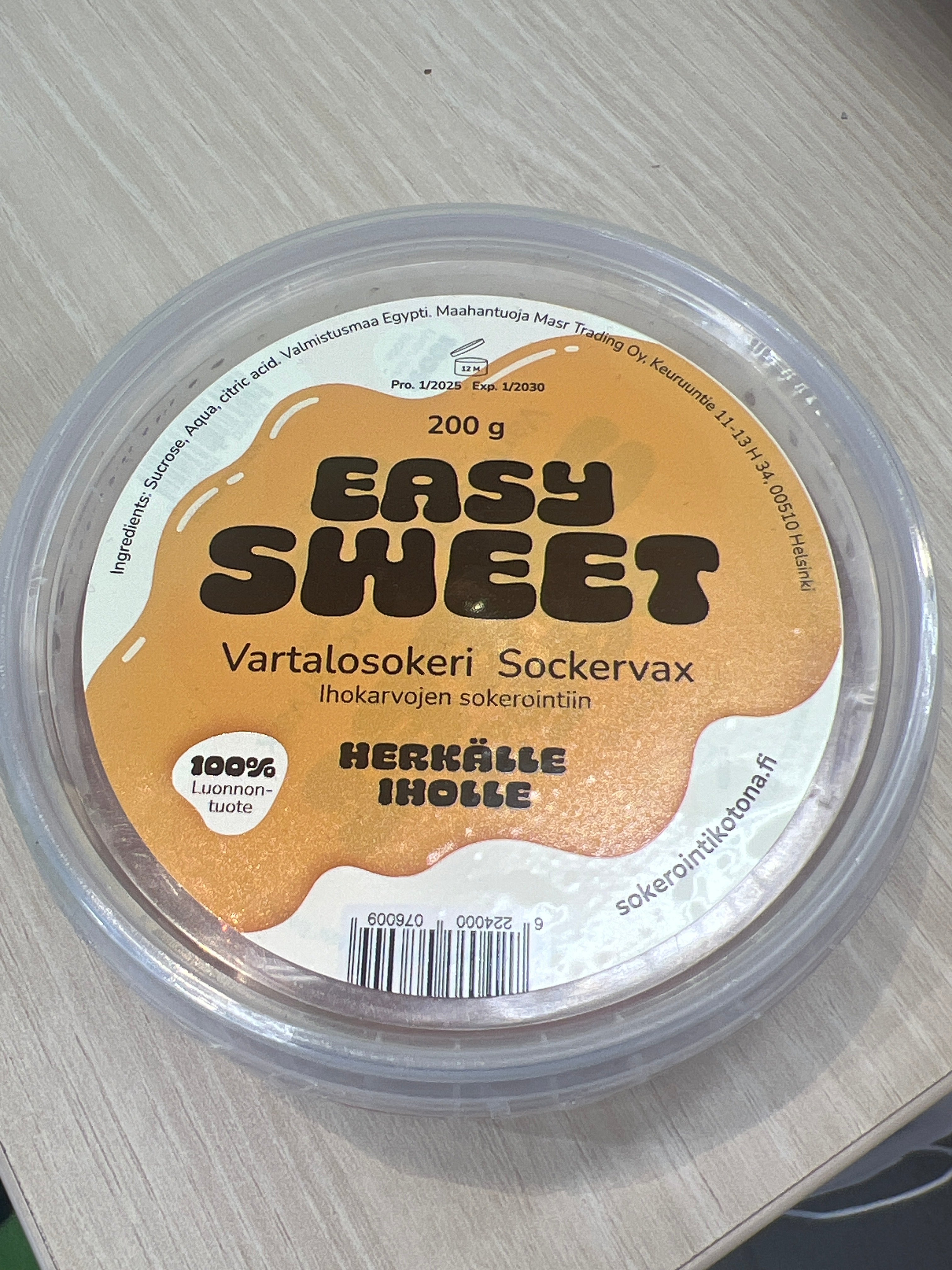 EASY SWEET Sockervax för ömtålig hy