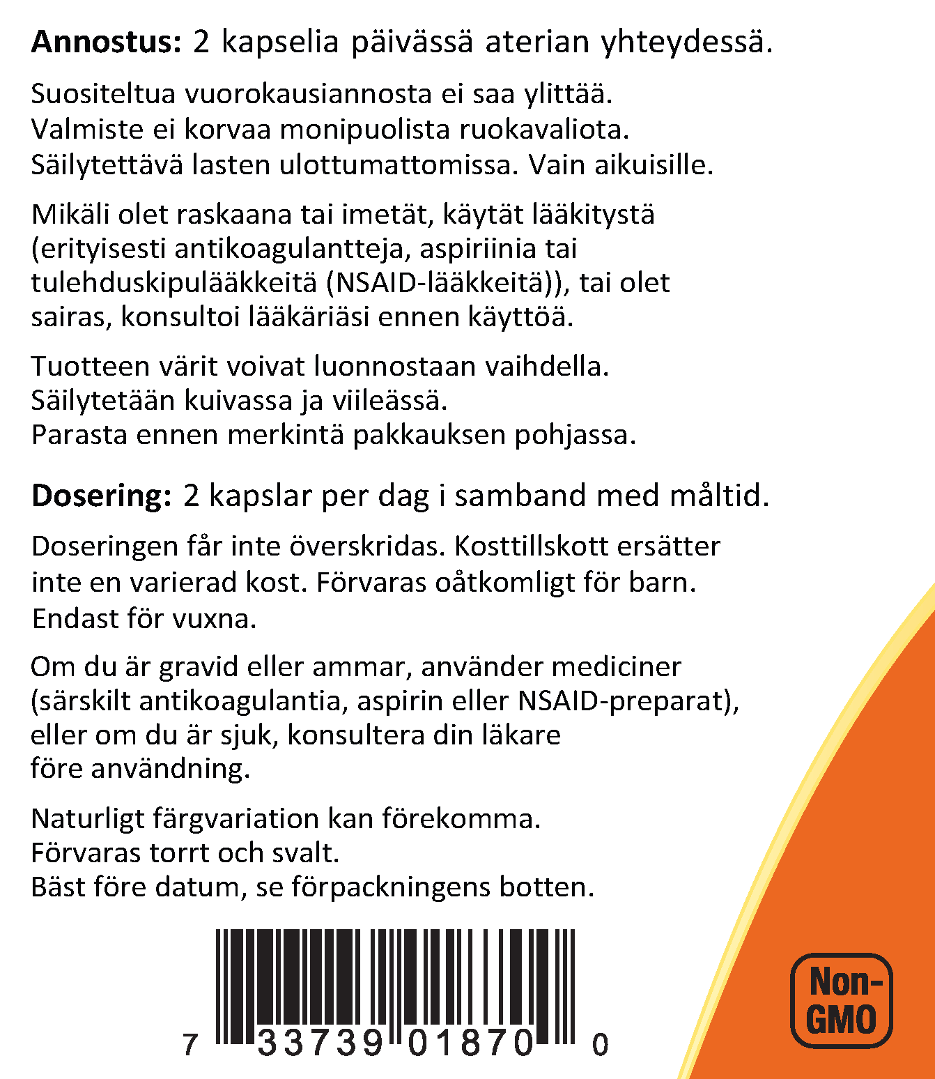 Vetegroddsolja 100 kapslar - vetegroddsoljekapsel