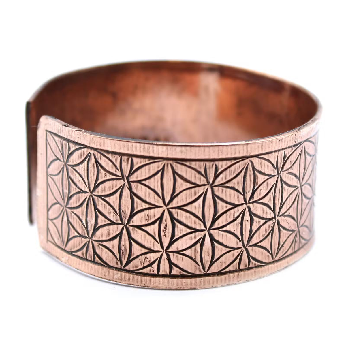 Koppararmband Livets blomma – handgjort i Nepal