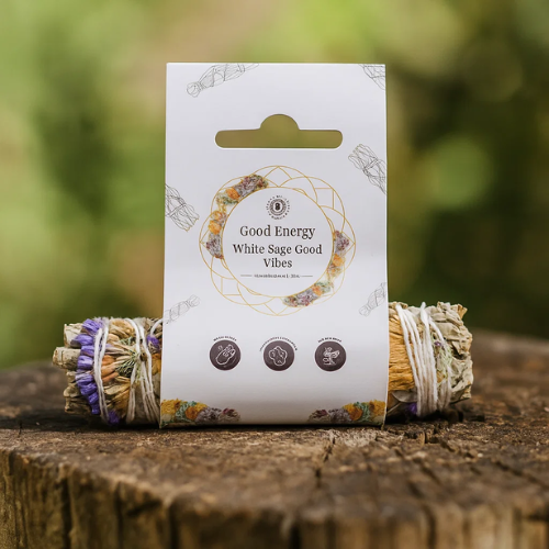 Vit Salvia & Good Vibes-rökelsebunt – Good Energy