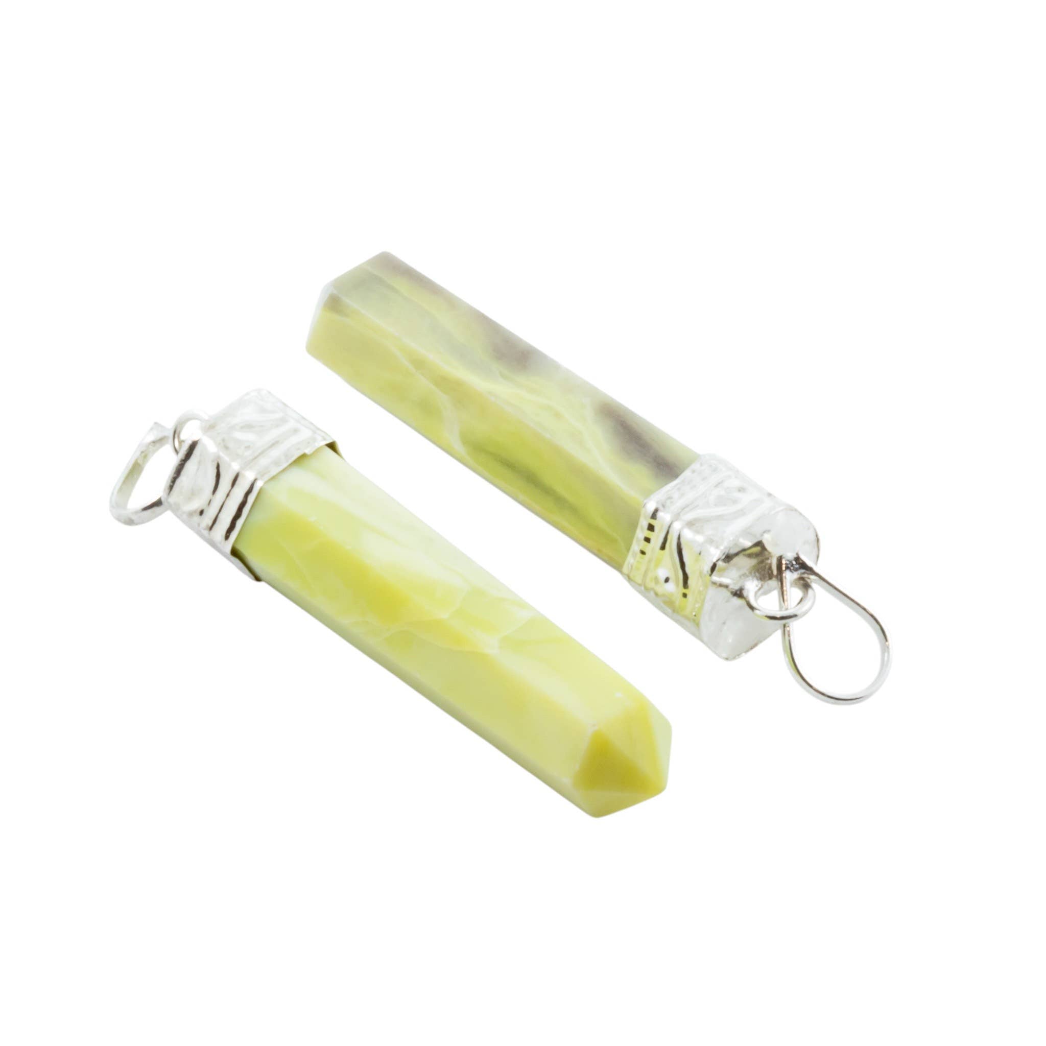 Gemstone Pencil Pendant Necklaces