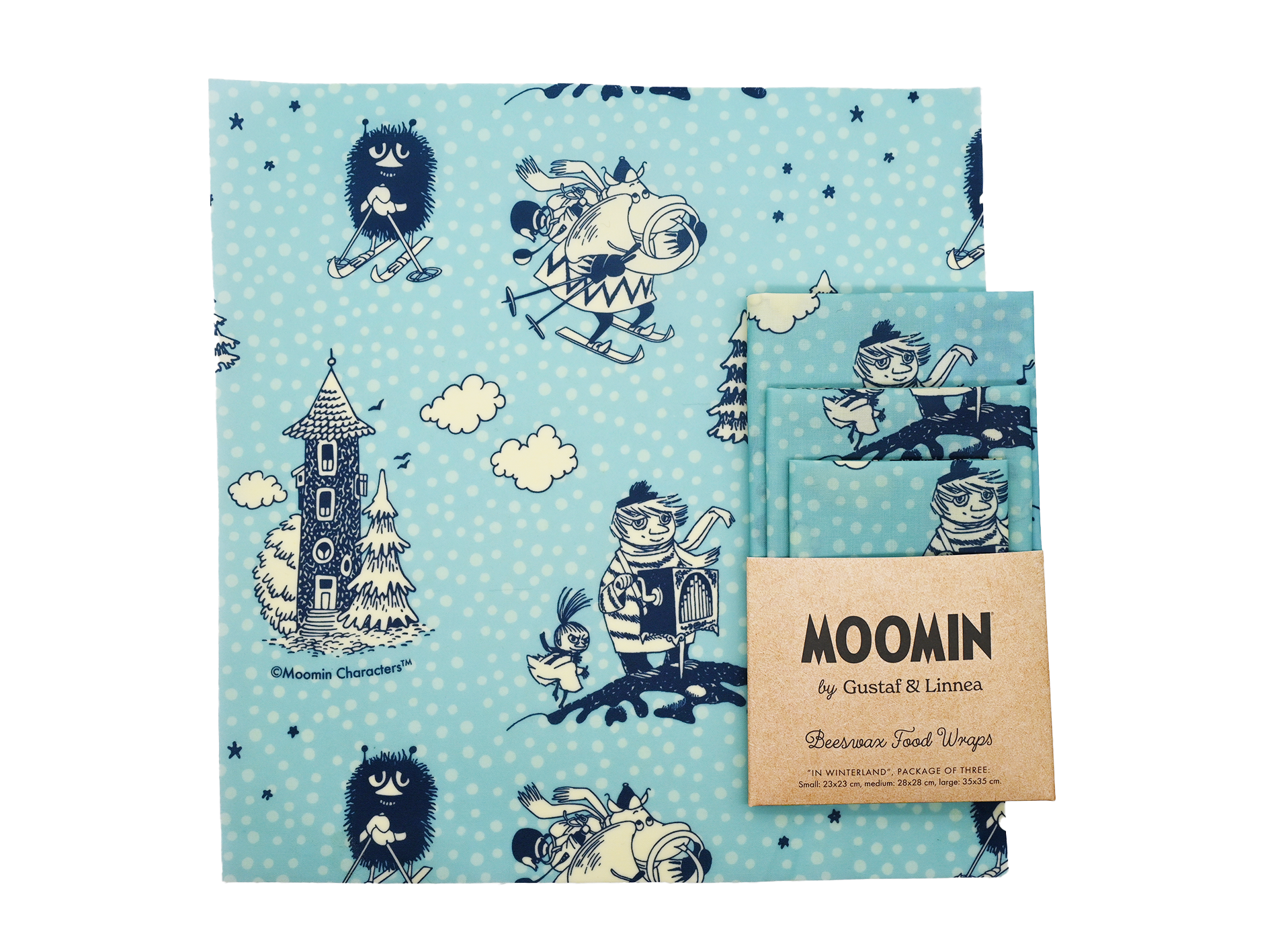Moomin by G&L - Bivaxfolie "In Winterland" 3-pack