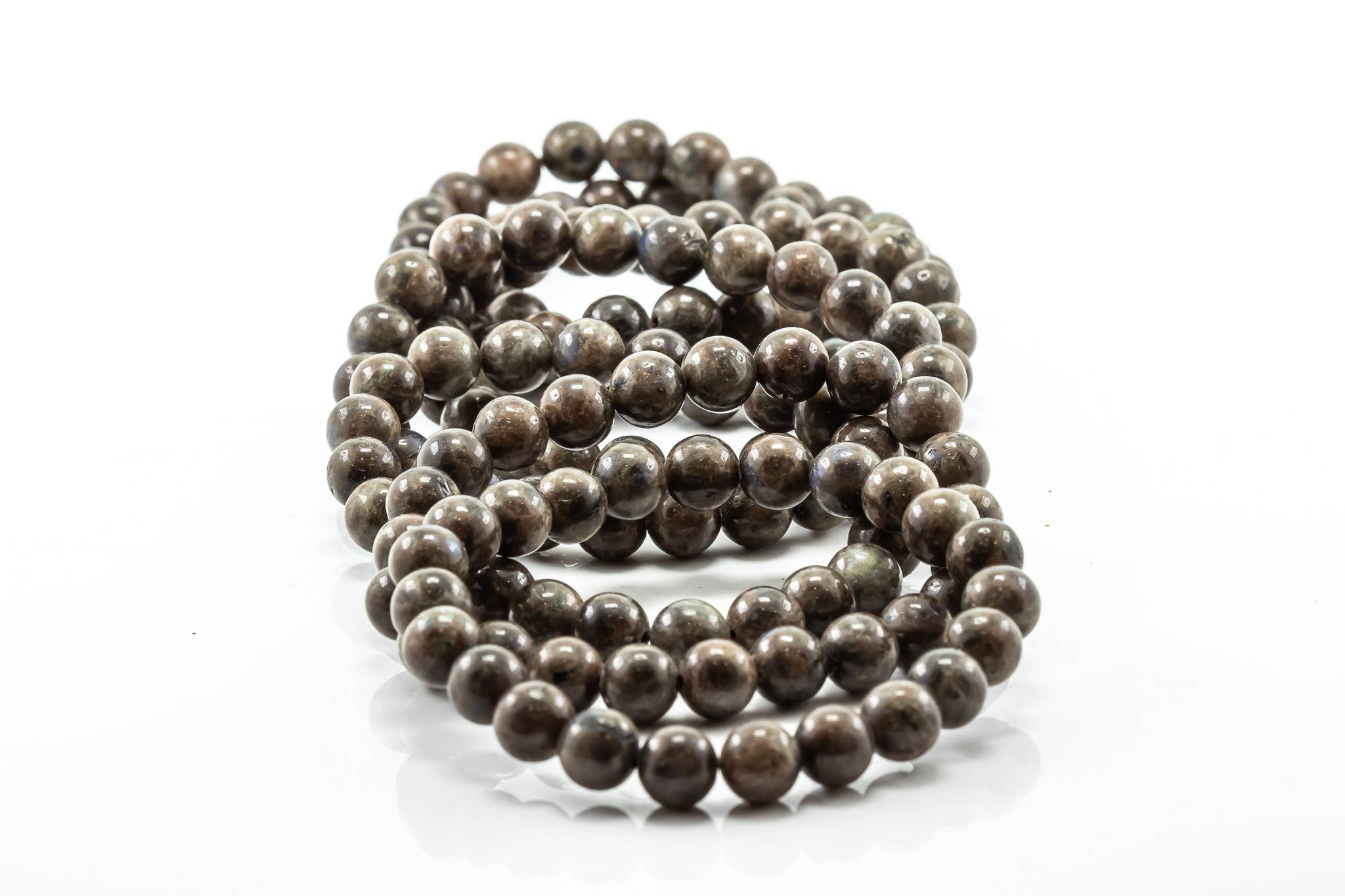 Gemstone Bracelets 8mm: Black Lava