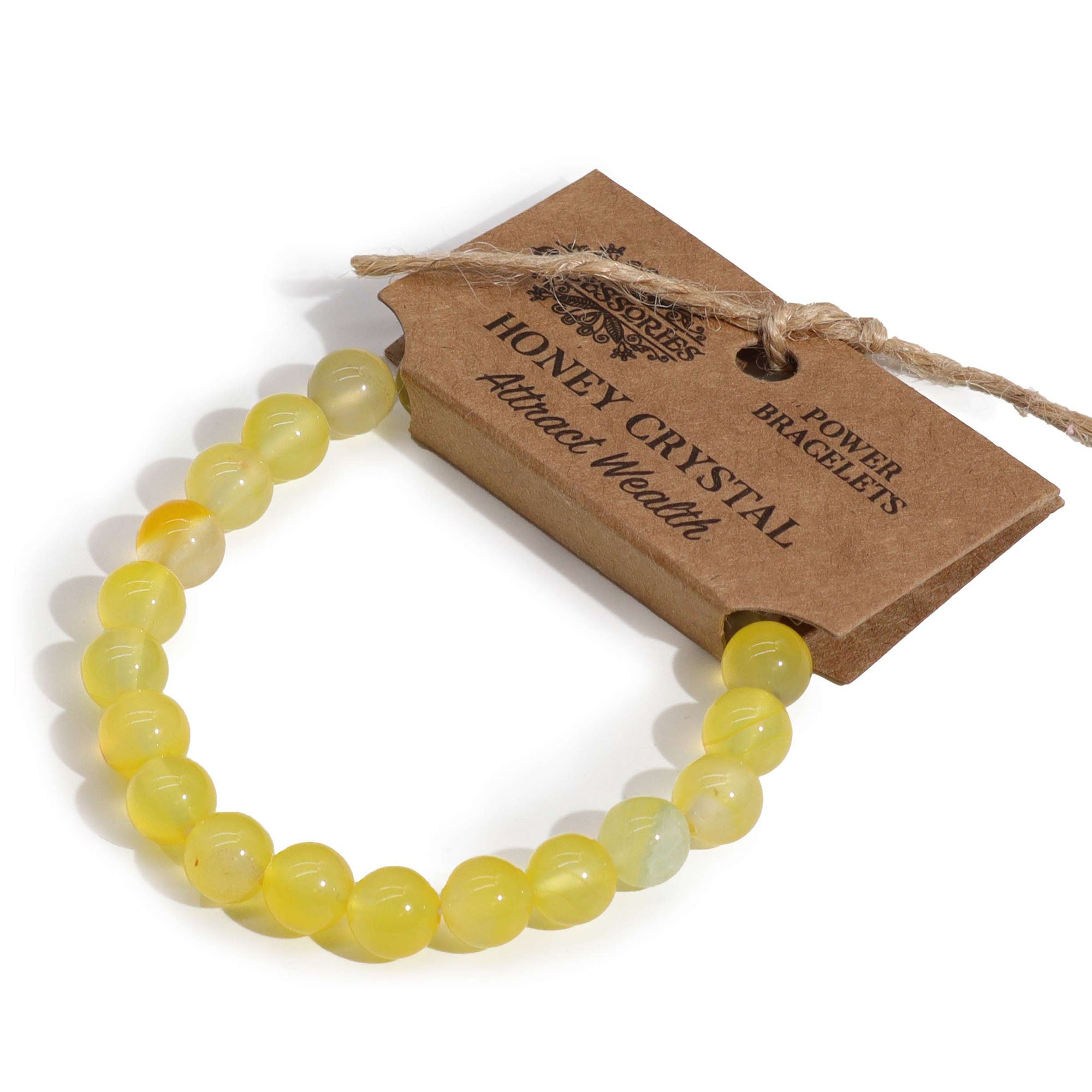 Armband 8mm Honungskristall