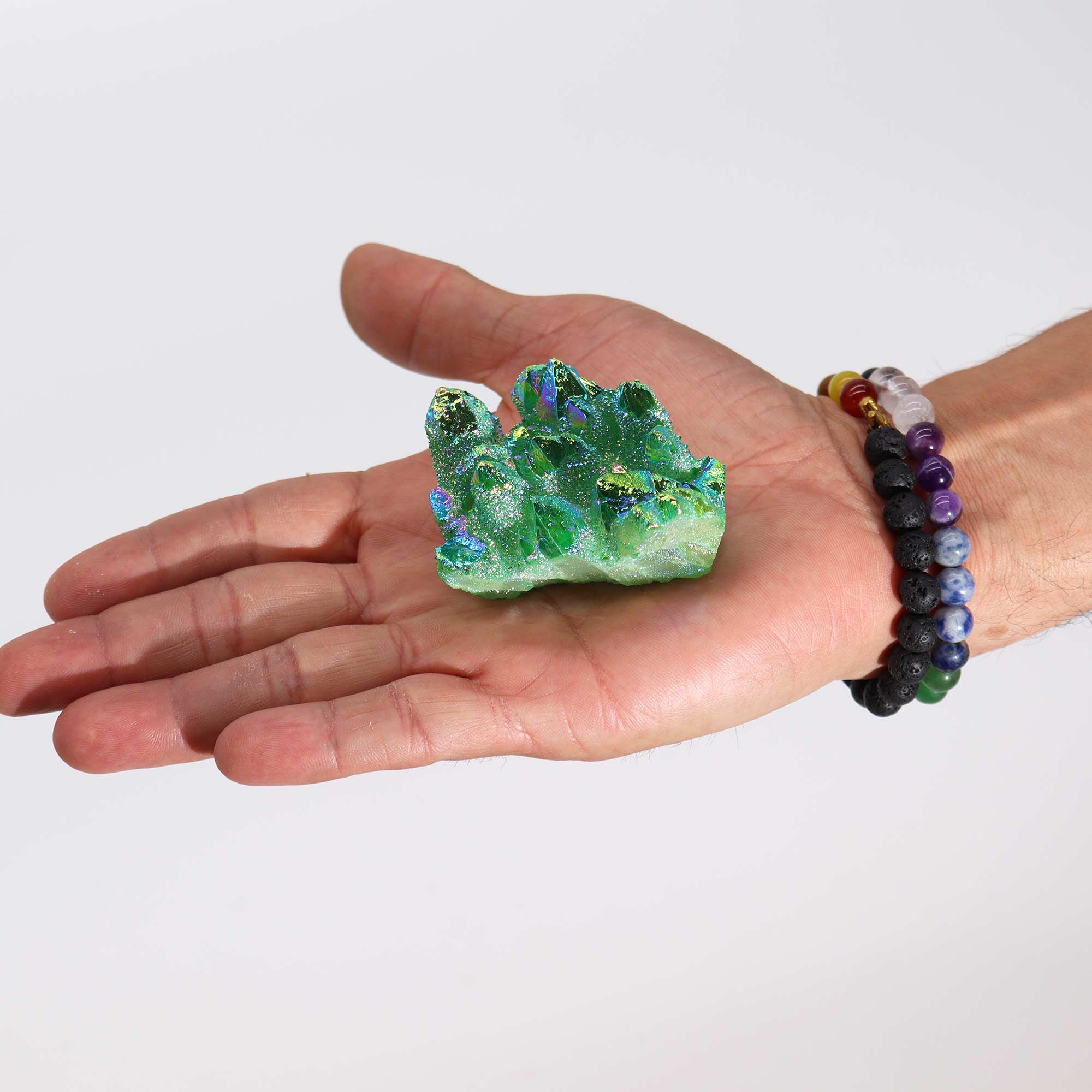 Aura kvarts - Green Flame ca 7-10cm