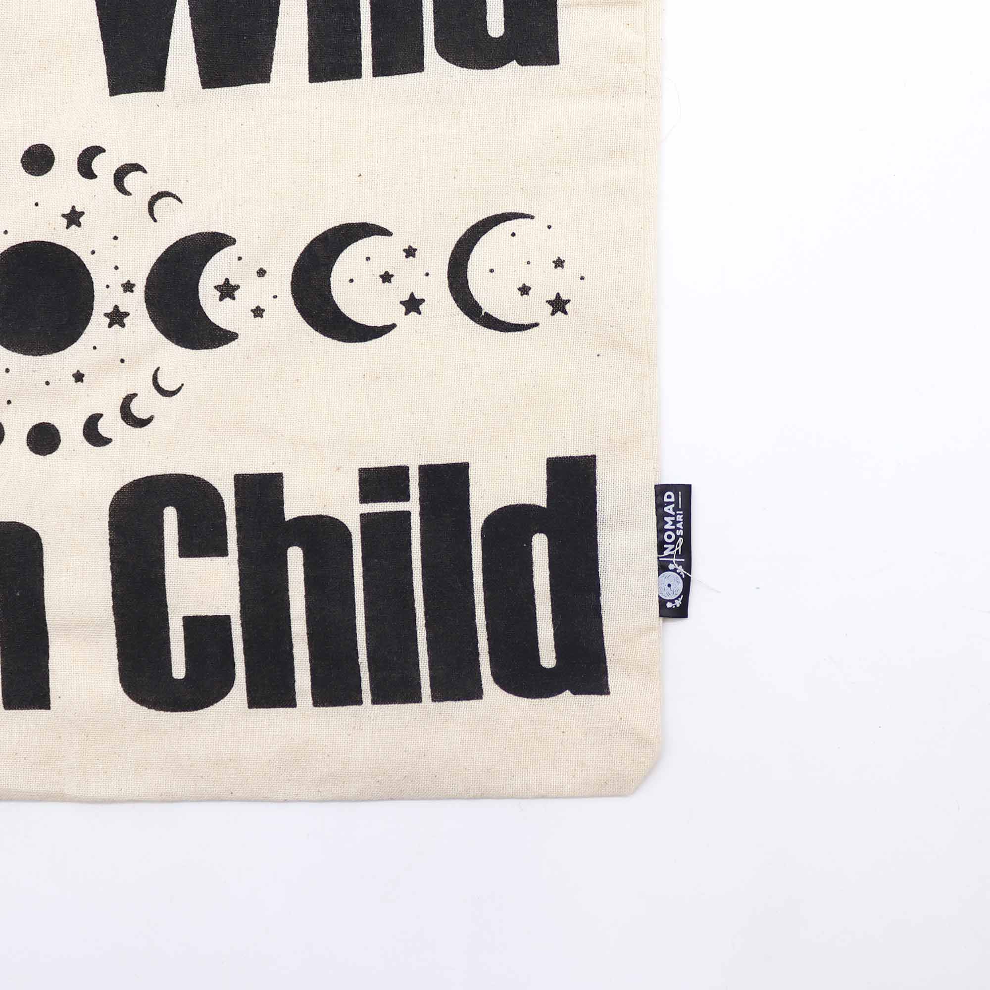 Bomullsväska Stay Wild, Moon Child 40x26cm