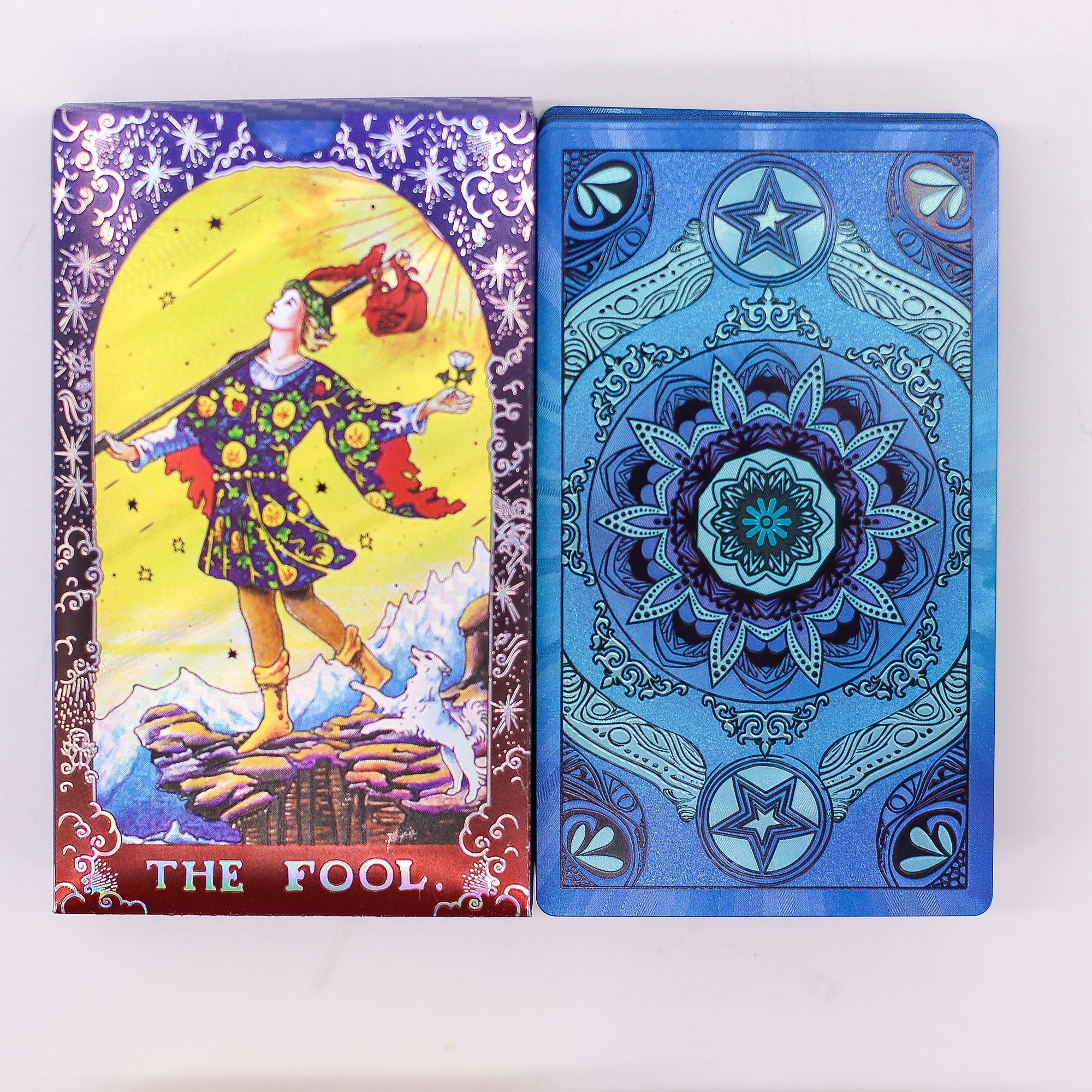 Blue Foil Tarot Set - Mandala with Booklet