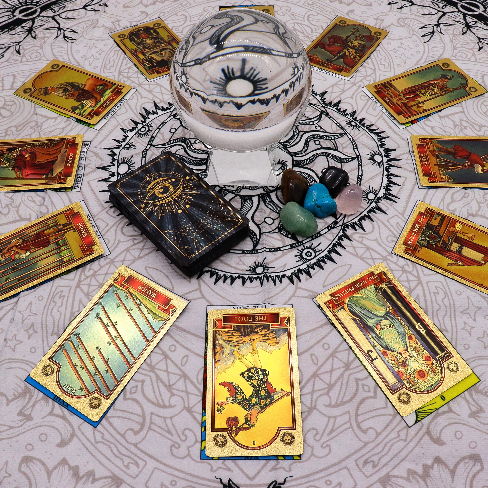 Tarotläsningsduk - Livets träd (75x75cm)