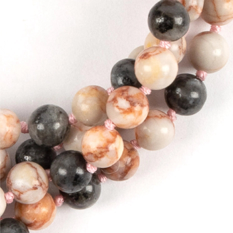 Myga Healing Mala pärlhalsband, mala-smycke