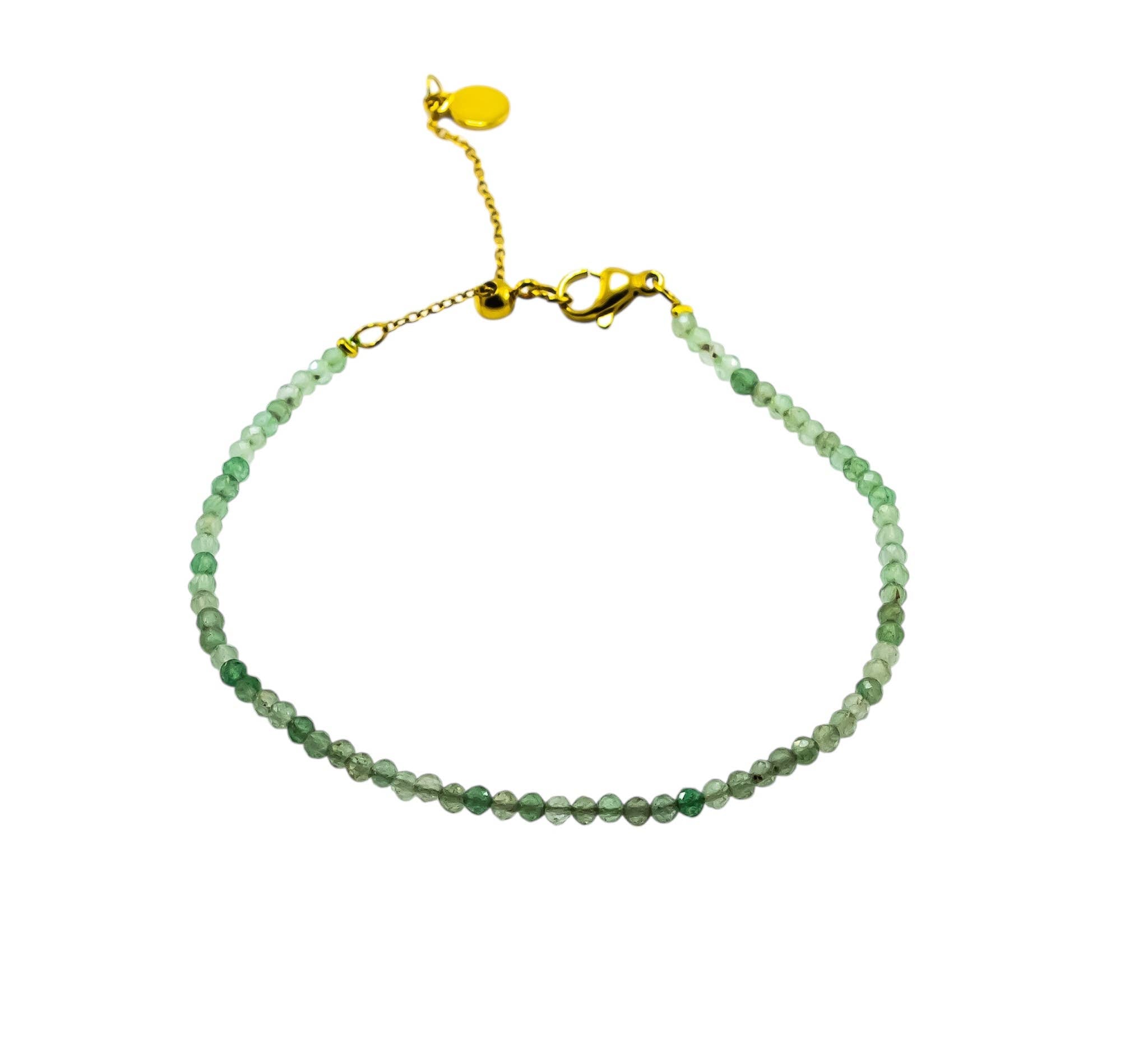 Armband Grön Aventurin 4 mm - fasettslipad