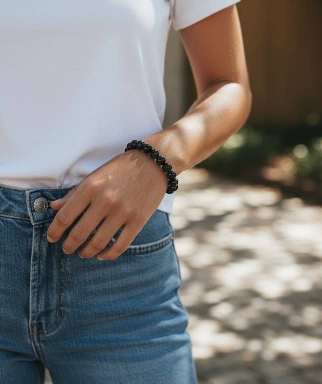 Shungite Bracelet 8mm Beads
