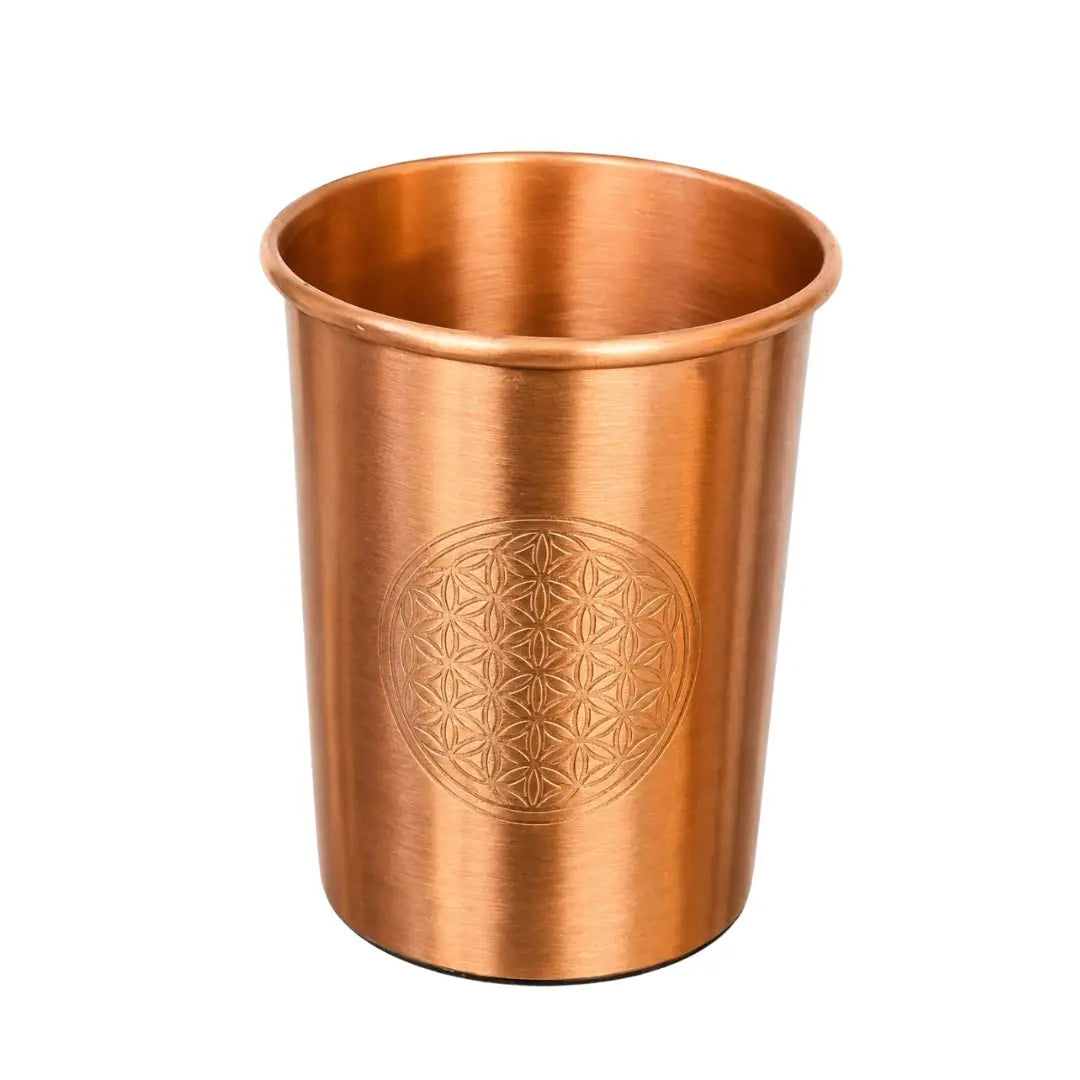 Livets blomma-kopparmugg polerad 300 ml