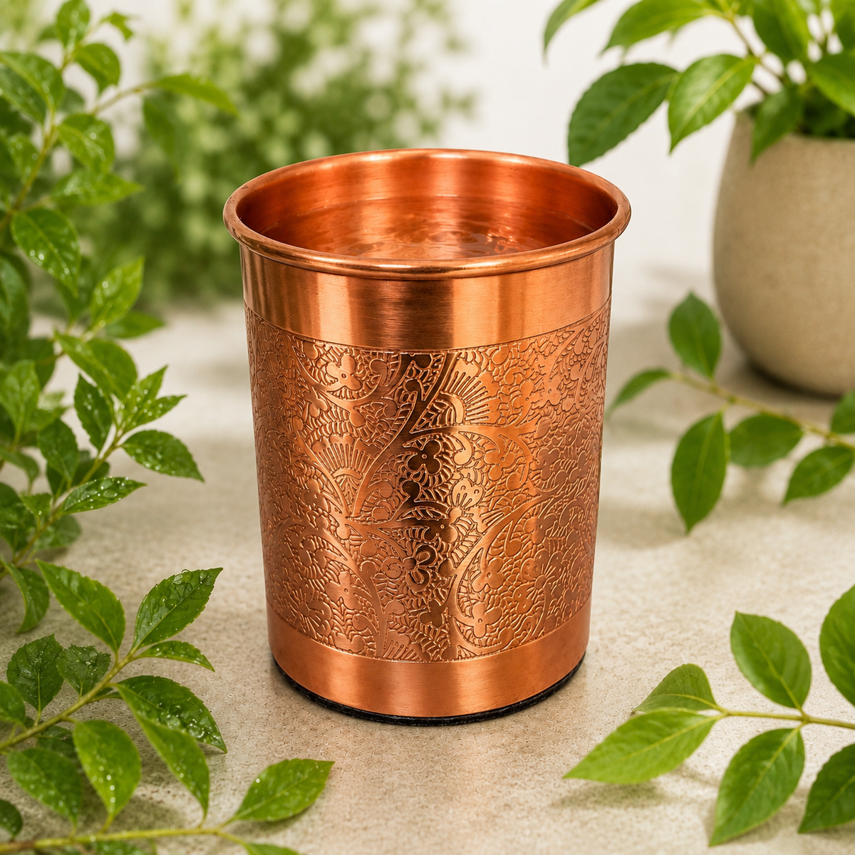 Floral -kopparmugg 300 ml