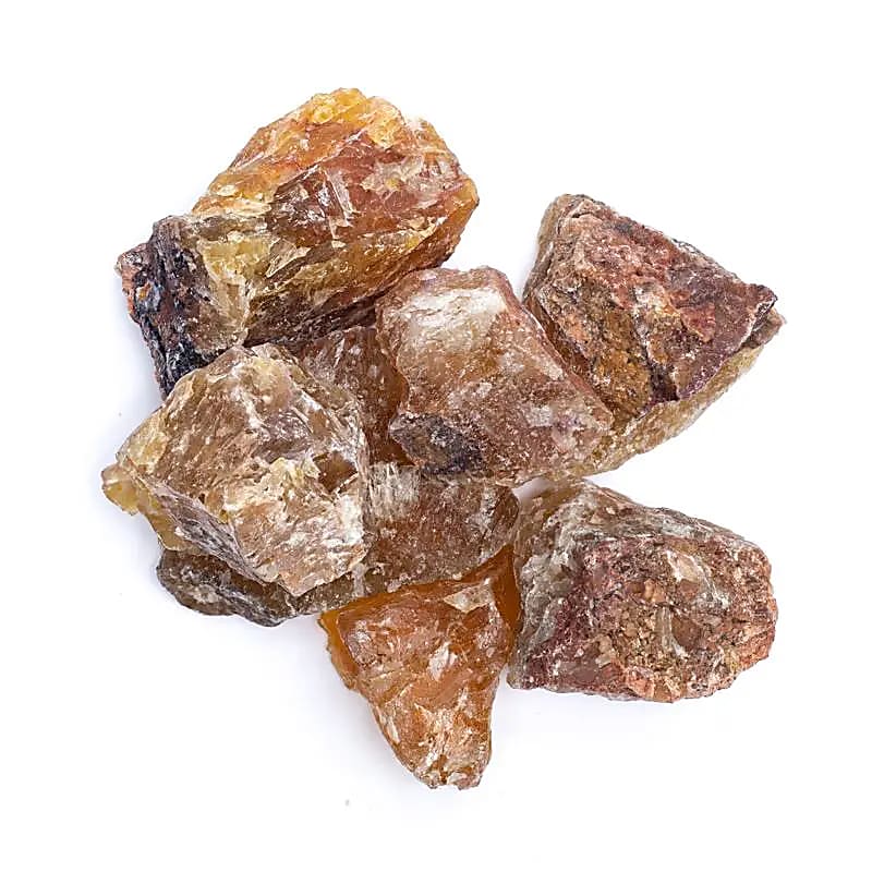 Råsten gul fluorit medelstor