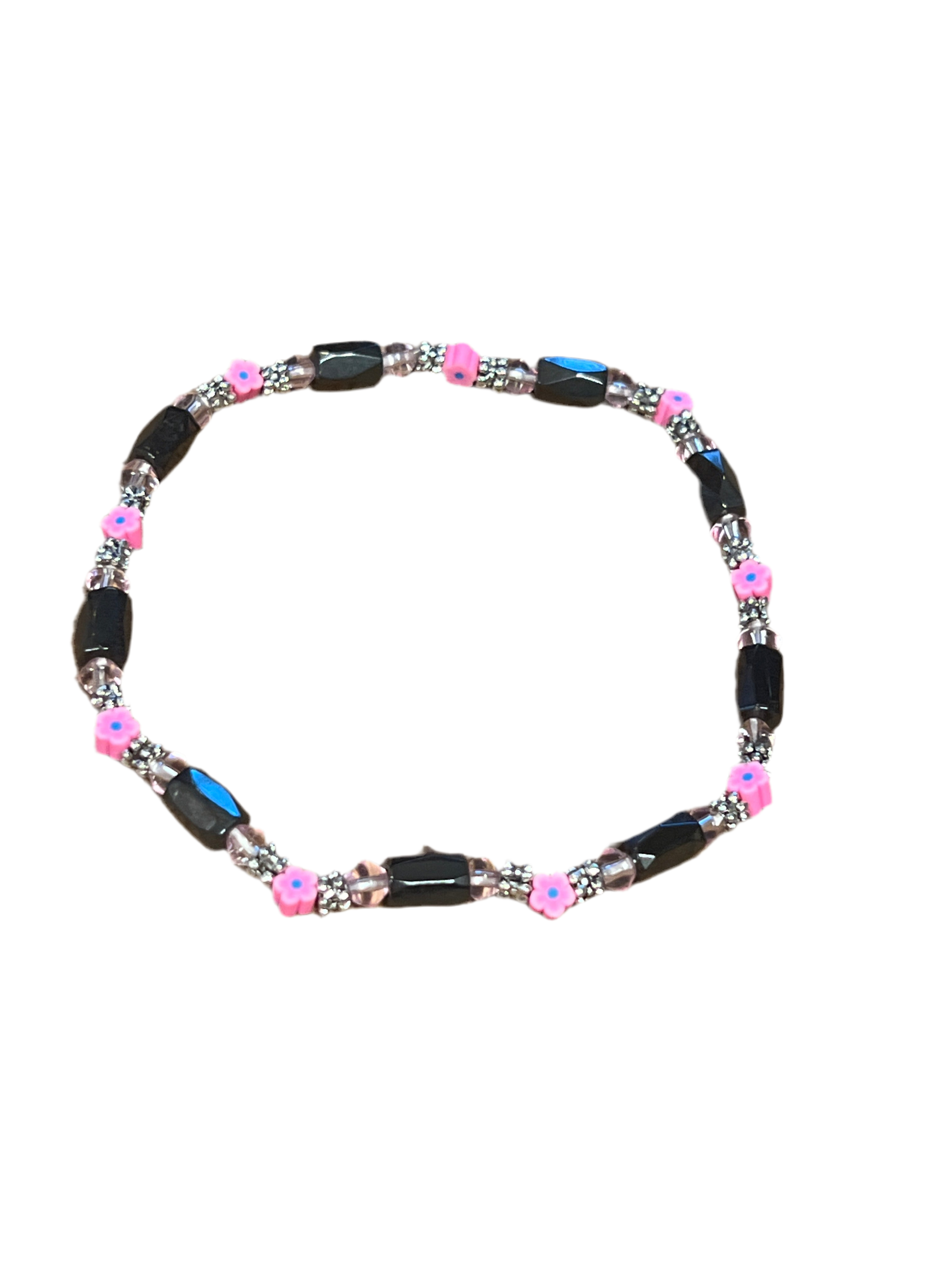 Magneettinilkkakoru 800G musta/pinkki kukka