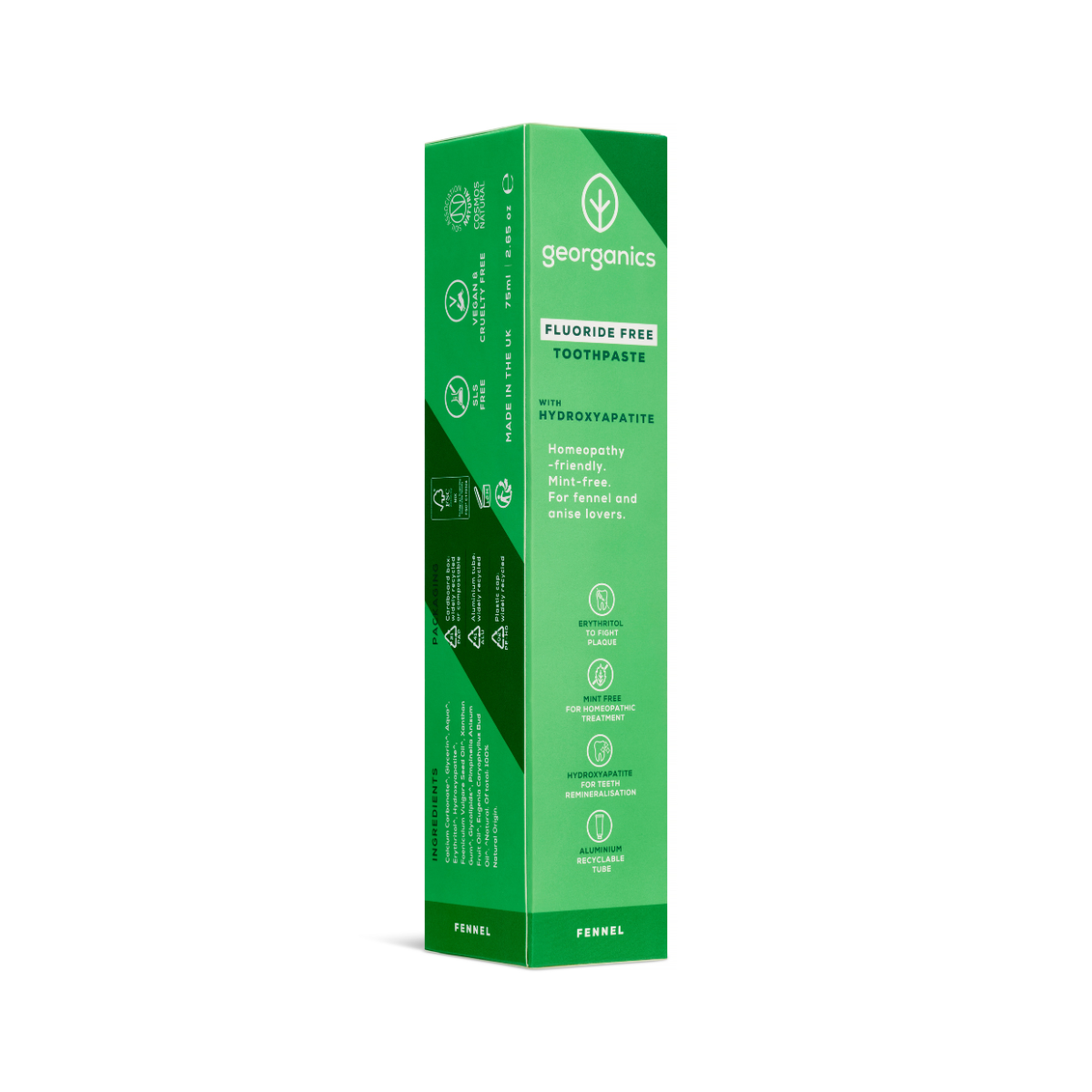 Georganics Fluoriton tandkräm Fänkål - Hydroxiapatit