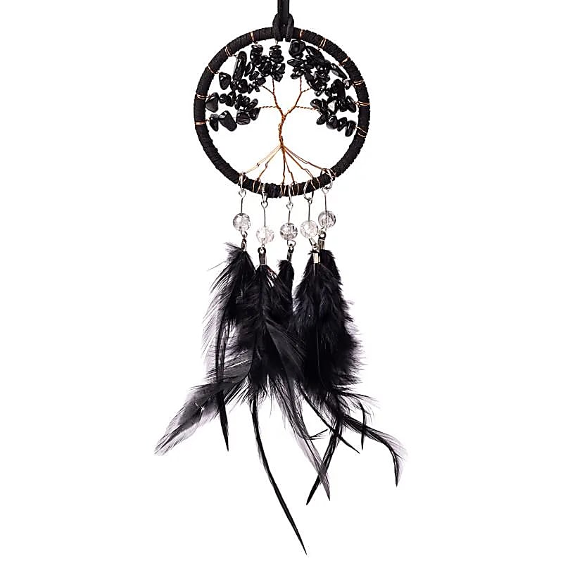 Drömfångare – Livets Träd &amp; Svart Jaspis 7 x 23cm