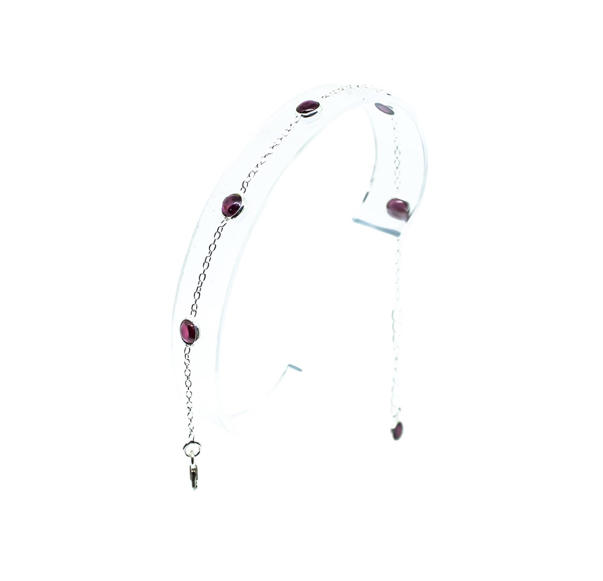 Granat-armband - 925 Sterling-silver