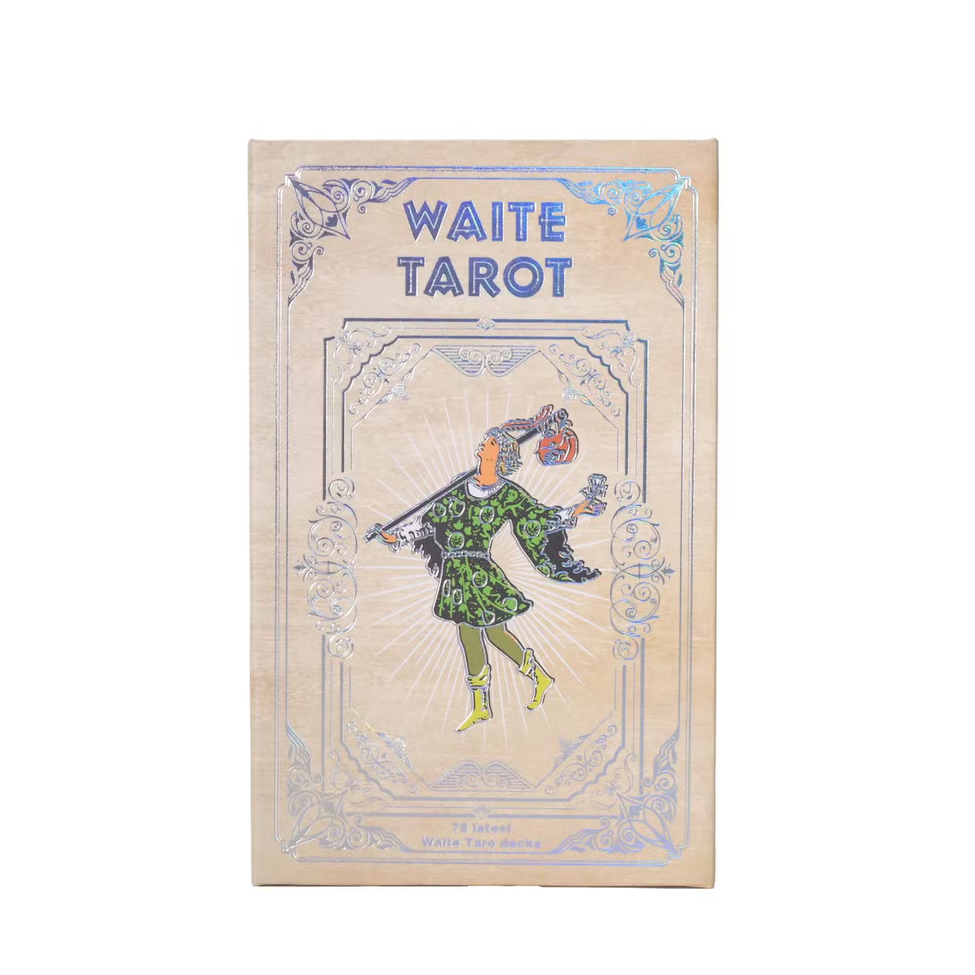 Tarotkortlek med silverfolie enligt Waite – med häfte