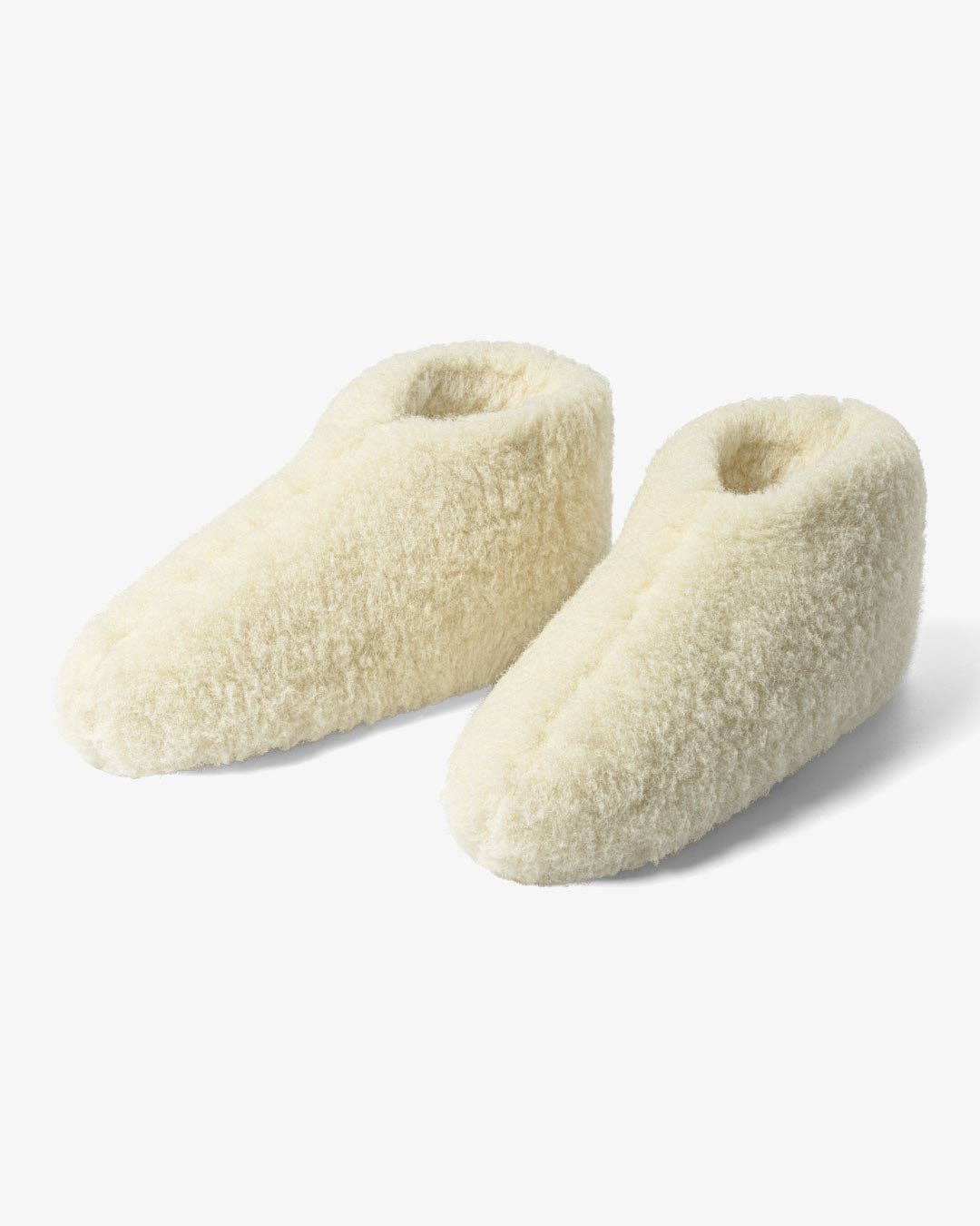 The Cozy Sheep Merinovillatossut – matala malli -valkoinen
