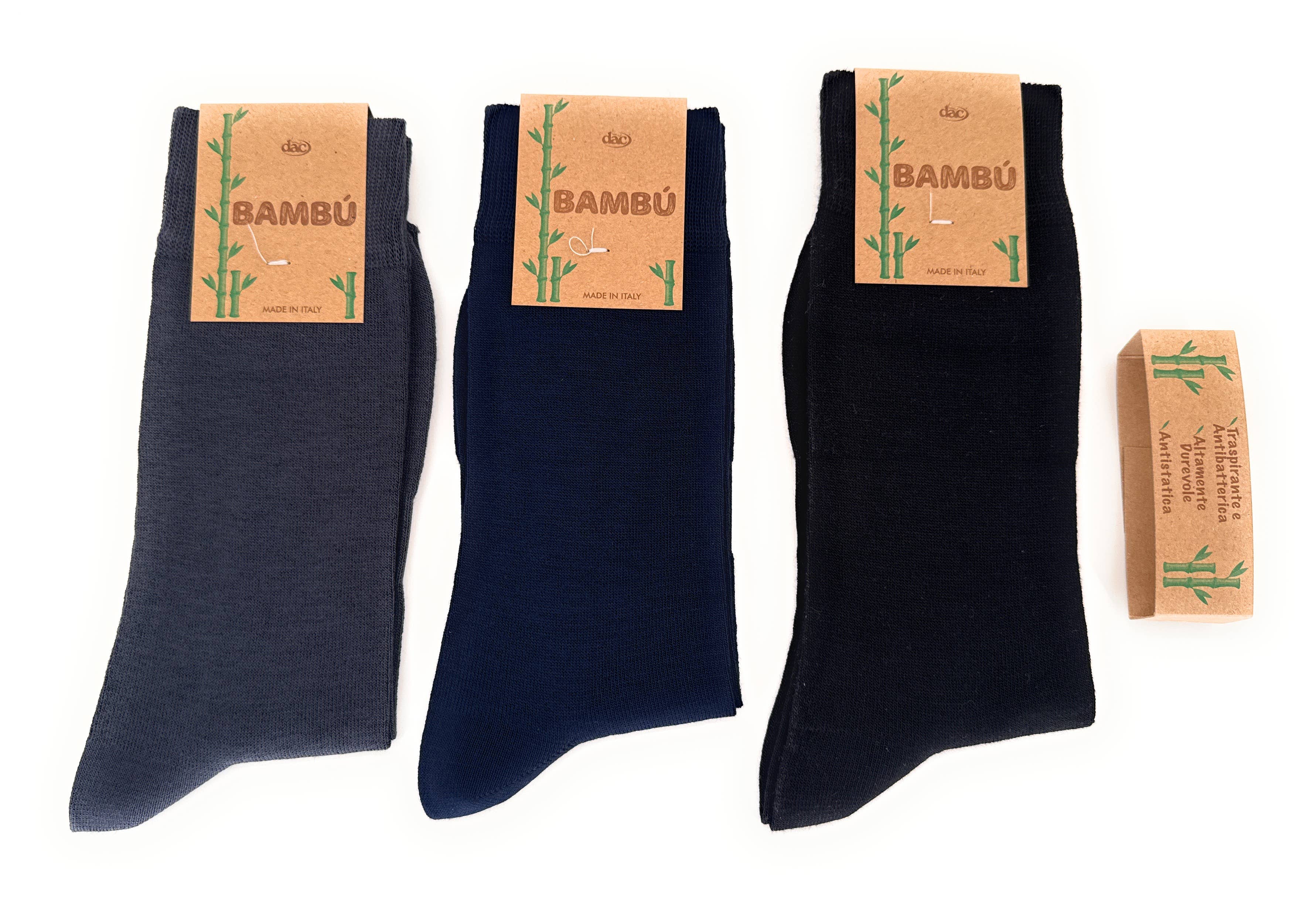 Miesten lyhyet Bambu-sukat, 3 paria